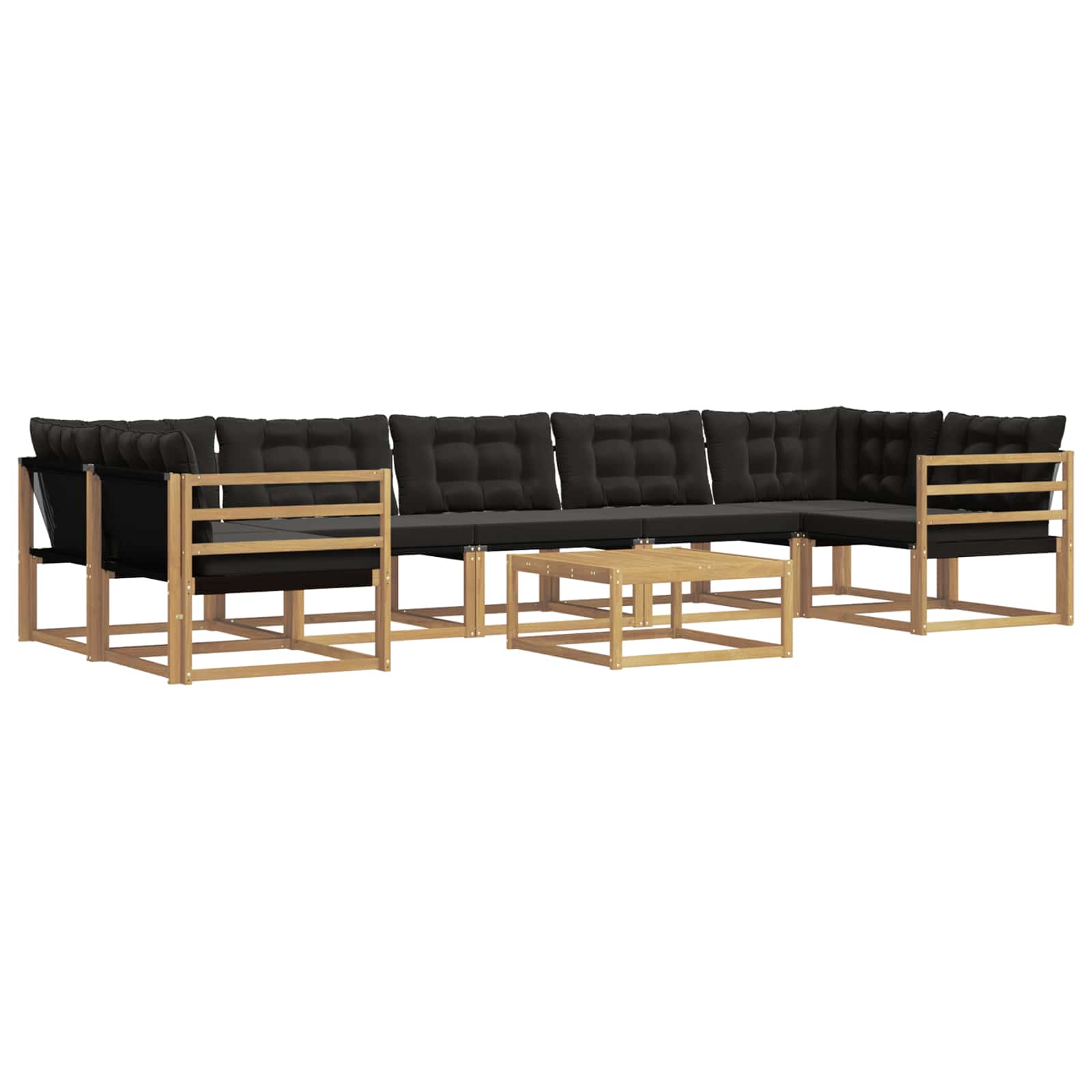Ensemble de canapés d'extérieur 8 pcs Blanc et noir - XIOS