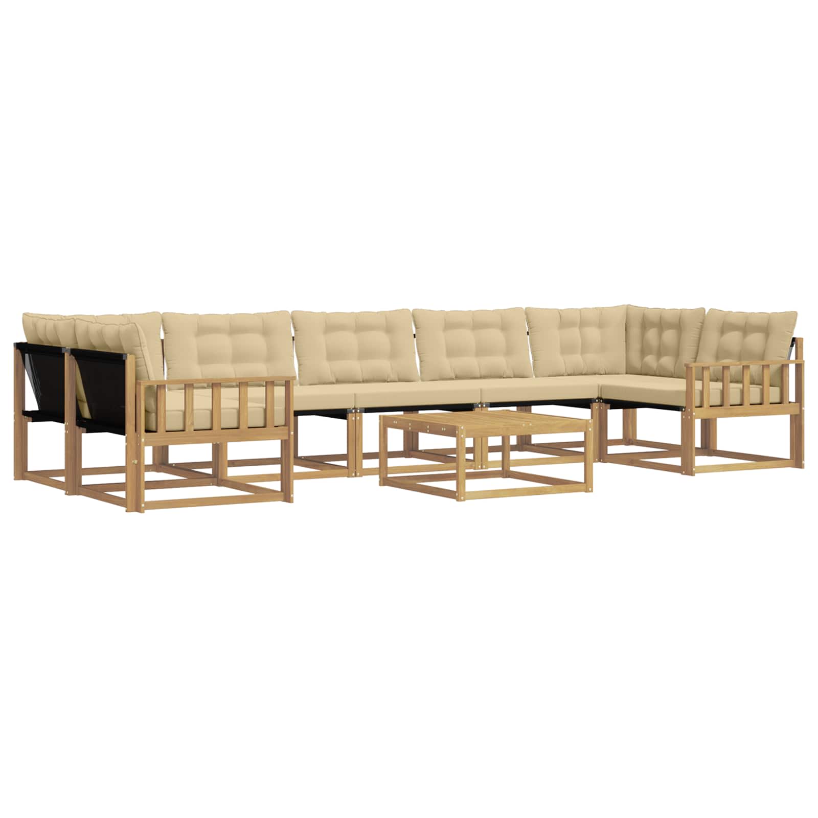 Ensemble de canapés d'extérieur 8 pcs Blanc et Beige - XIOS