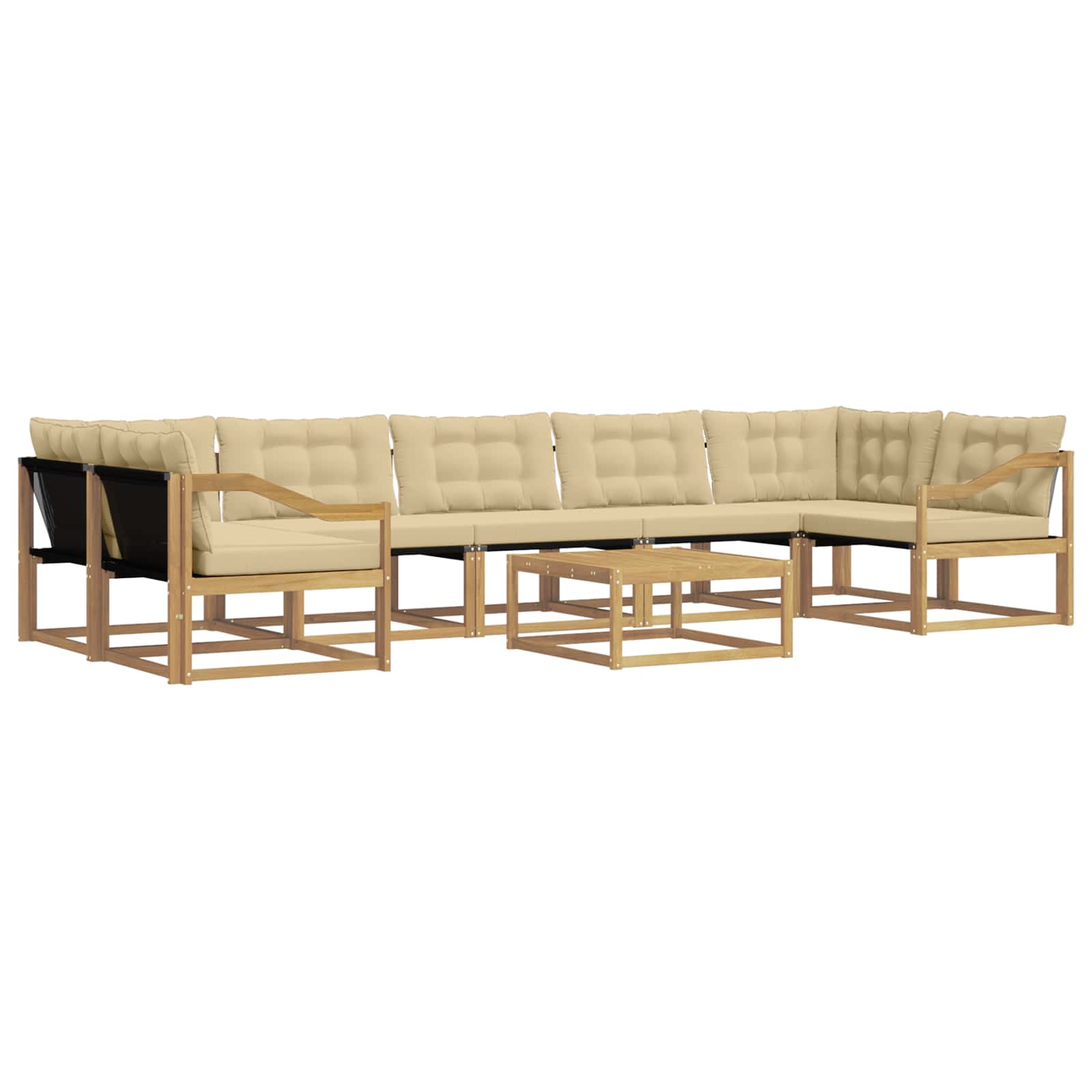 Ensemble de canapés d'extérieur 8 pcs Blanc et Beige - XIOS