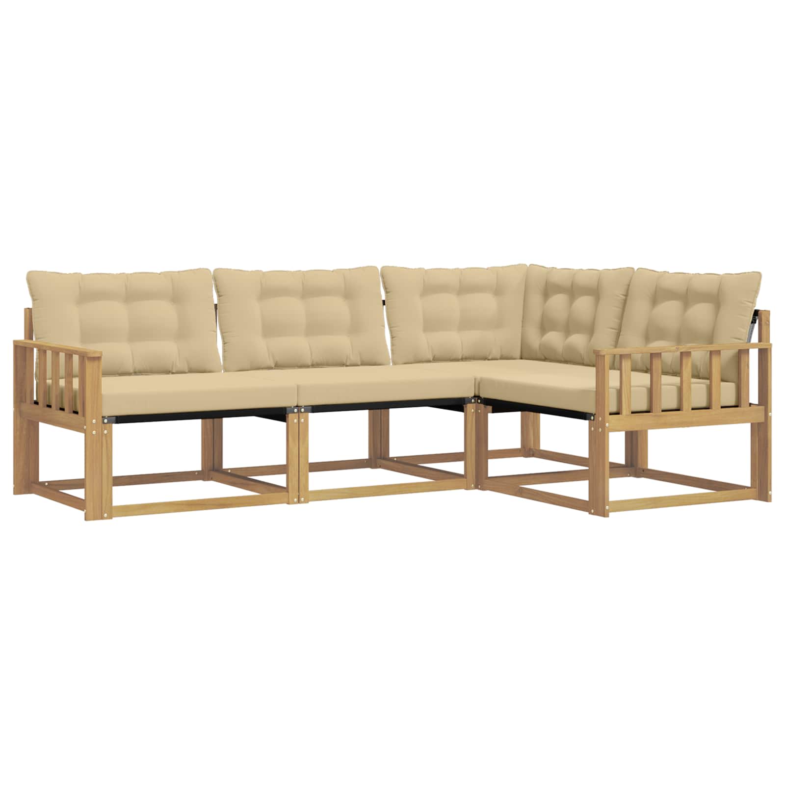Ensemble de canapés d'extérieur 4 pc Blanc et Beige