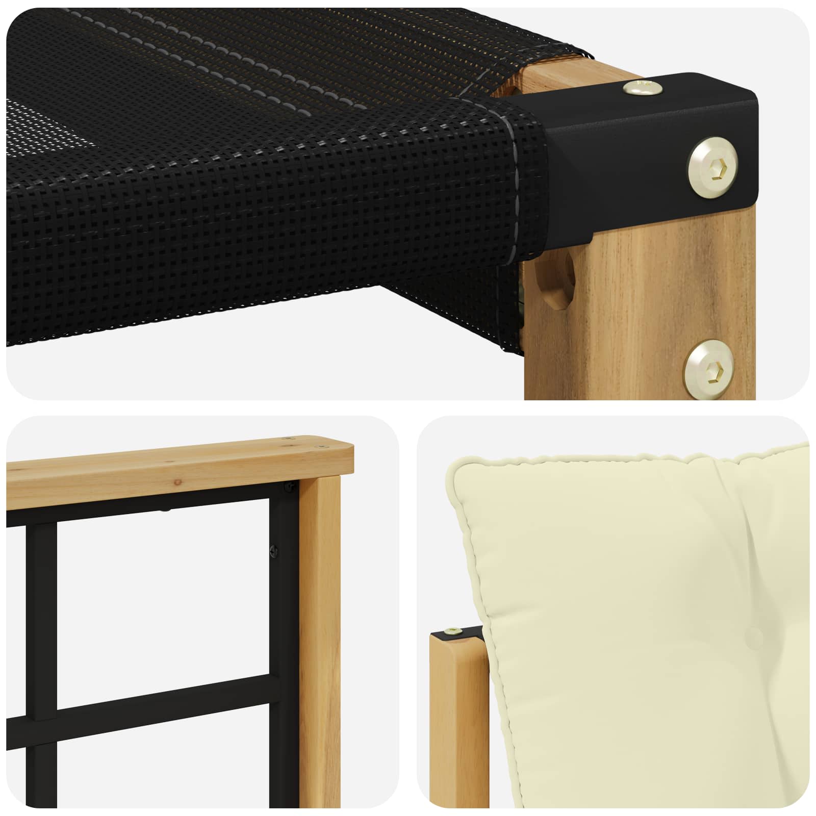 Ensemble de canapés d'extérieur 5 pcs Blanc et crème - XIOS