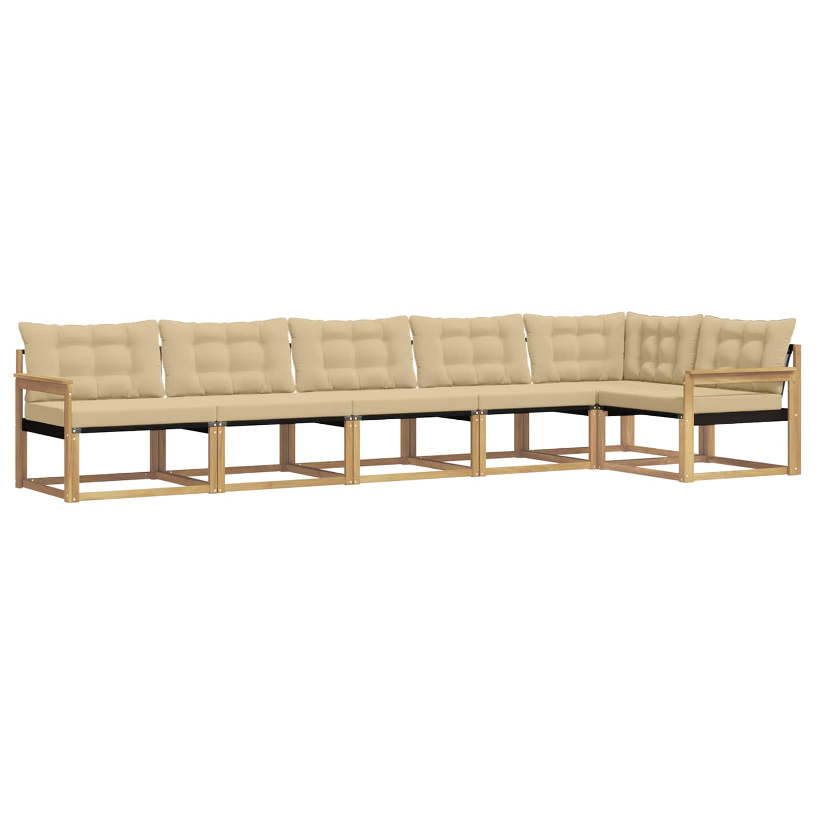Ensemble de canapés d'extérieur 6 pcs Blanc et Beige - XIOS