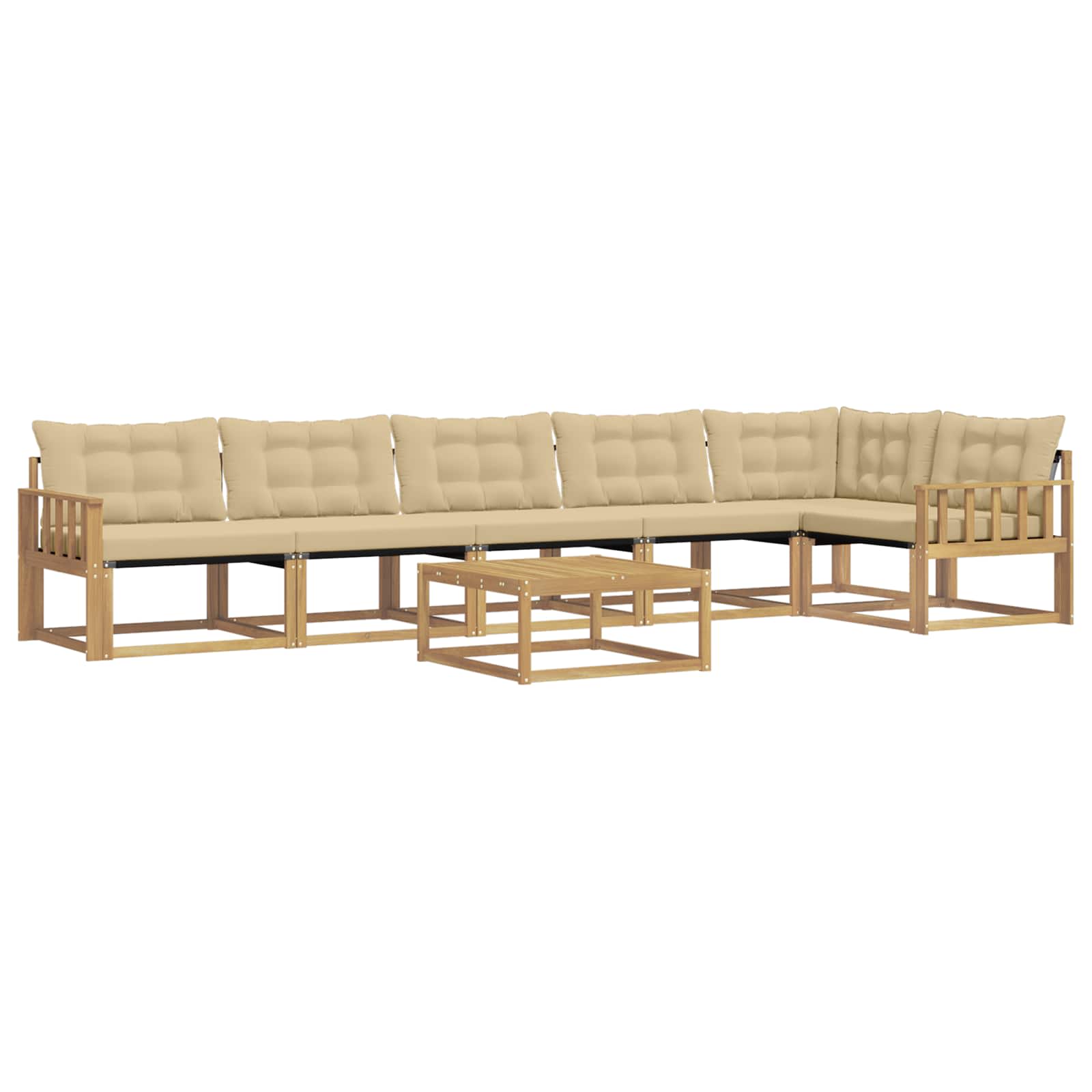 Ensemble de canapés d'extérieur 7 pcs Blanc et Beige - XIOS