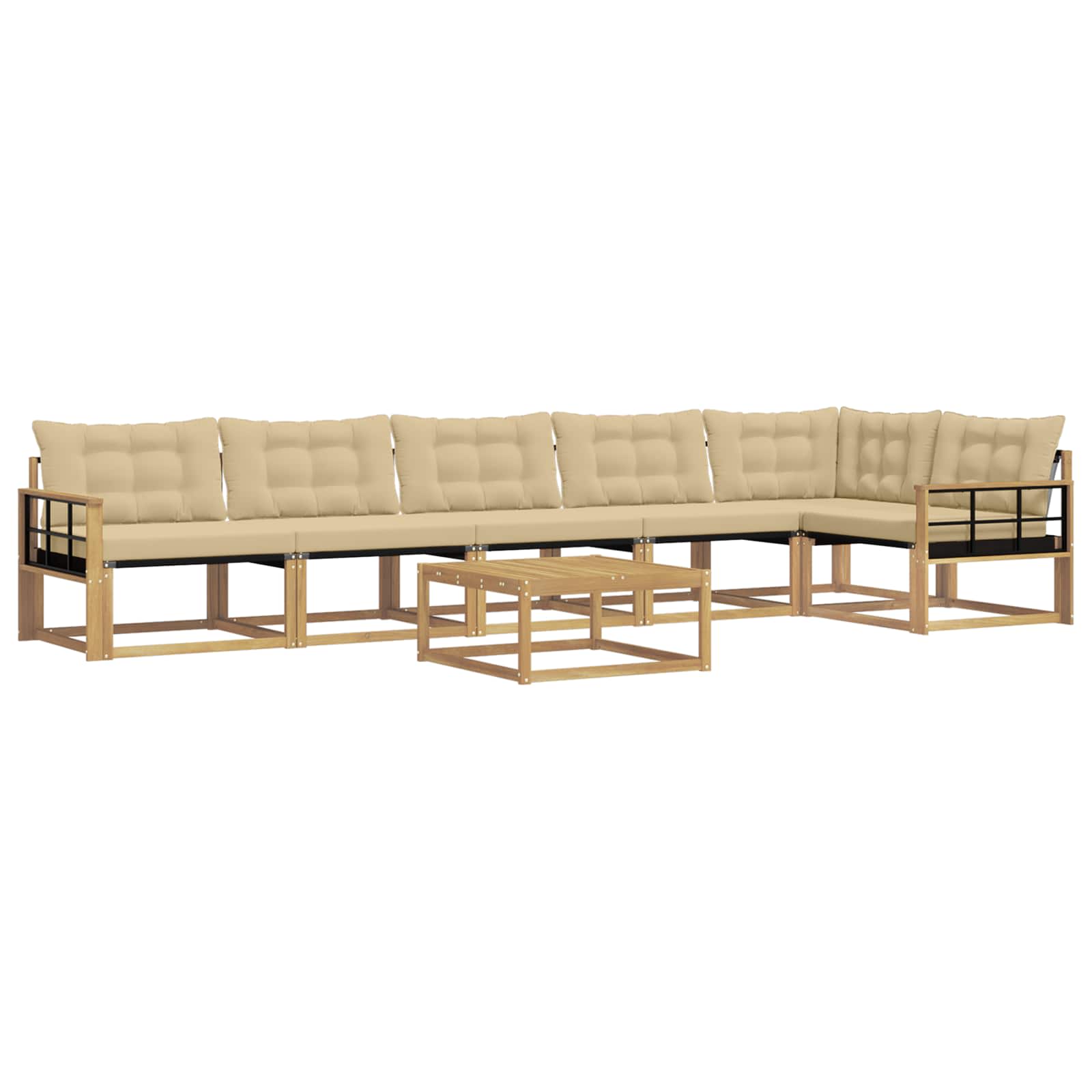 Ensemble de canapés d'extérieur 7 pcs Blanc et Beige - XIOS