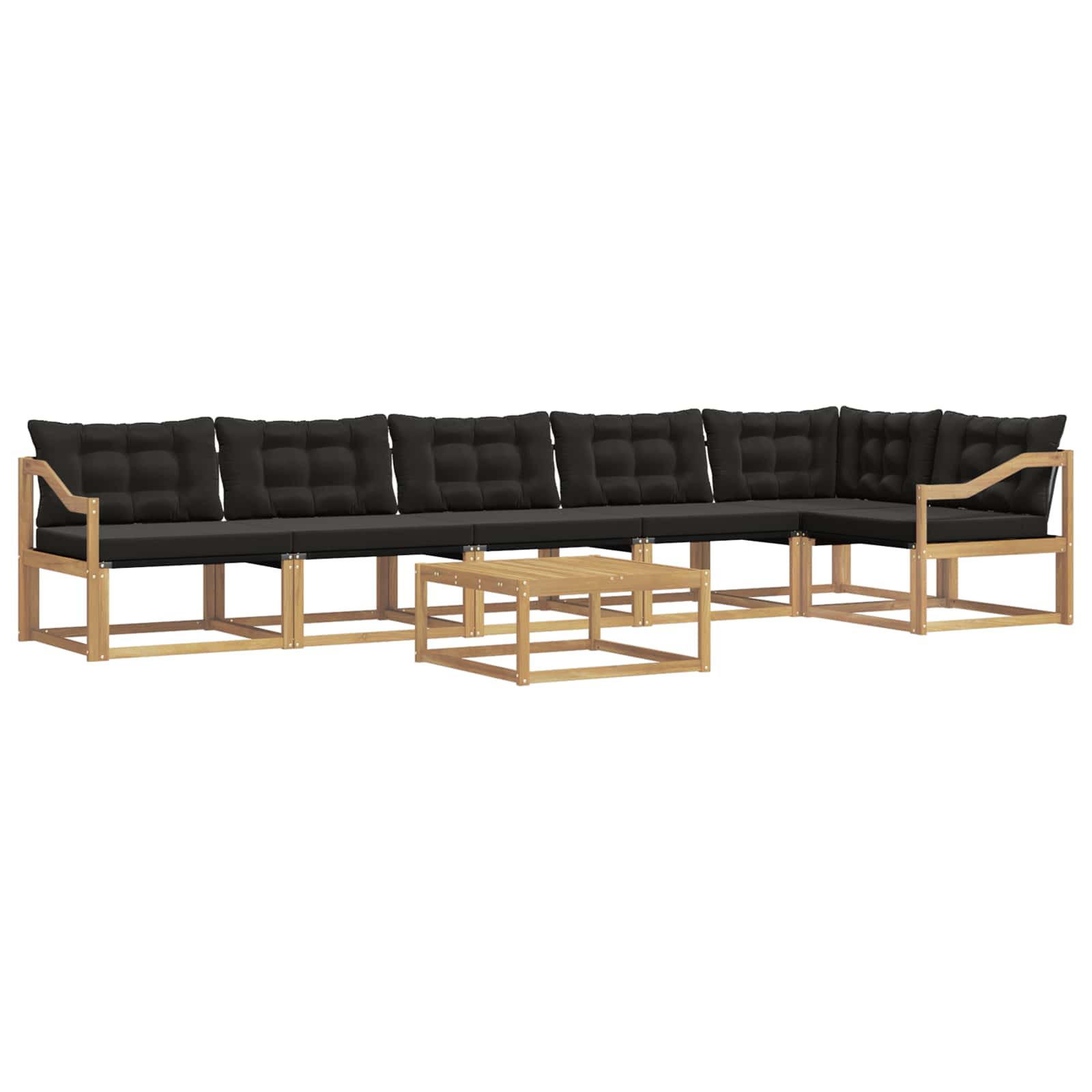 Ensemble de canapés d'extérieur 7 pcs Blanc et noir - XIOS