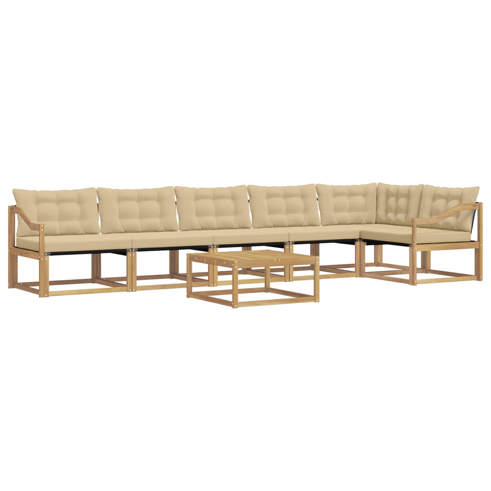 Ensemble de canapés d'extérieur 7 pcs Blanc et Beige - XIOS