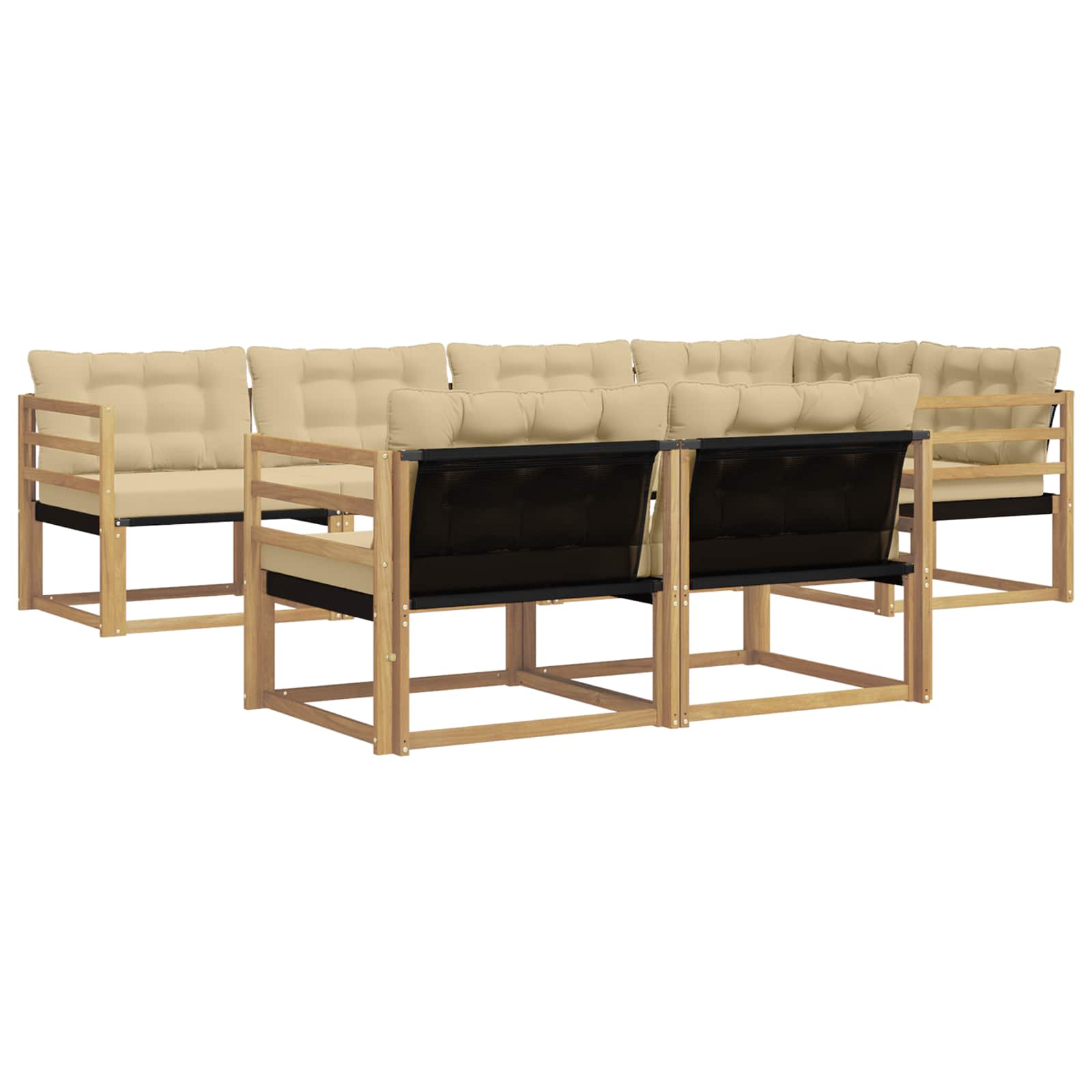 Ensemble de canapés d'extérieur 7 pcs Blanc et Beige - XIOS