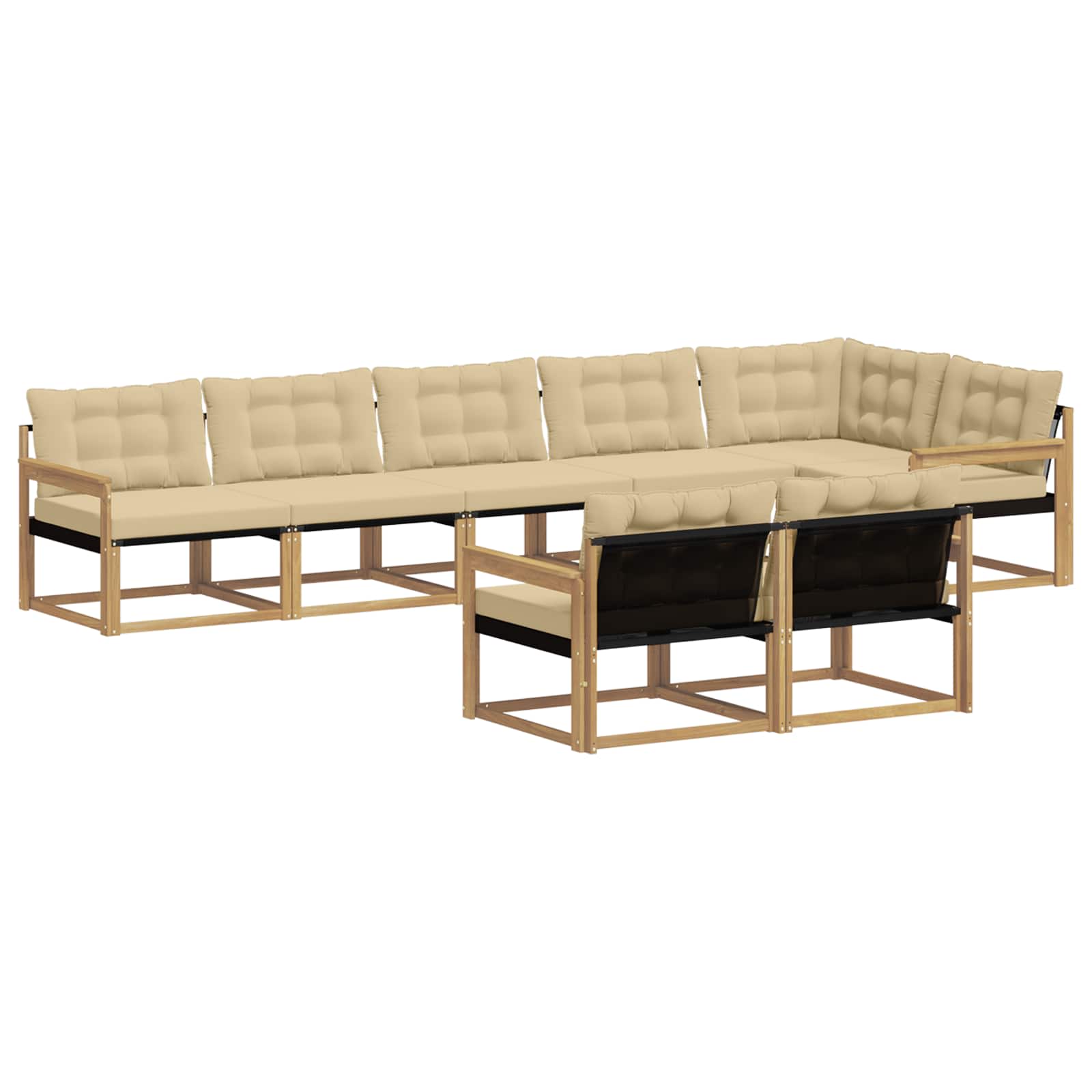 Ensemble de canapés d'extérieur 8 pcs Blanc et Beige - XIOS