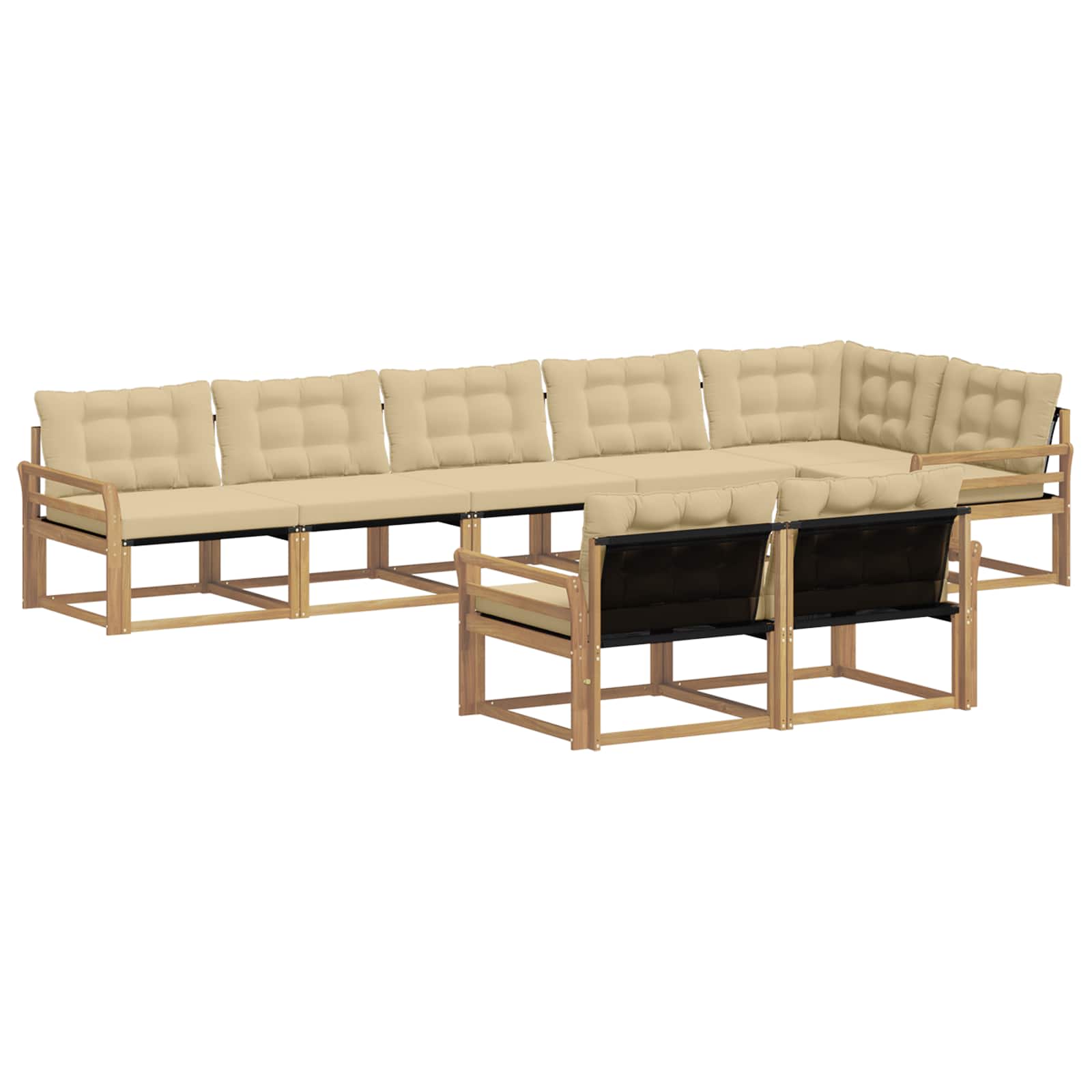 Ensemble de canapés d'extérieur 8 pcs Blanc et Beige - XIOS