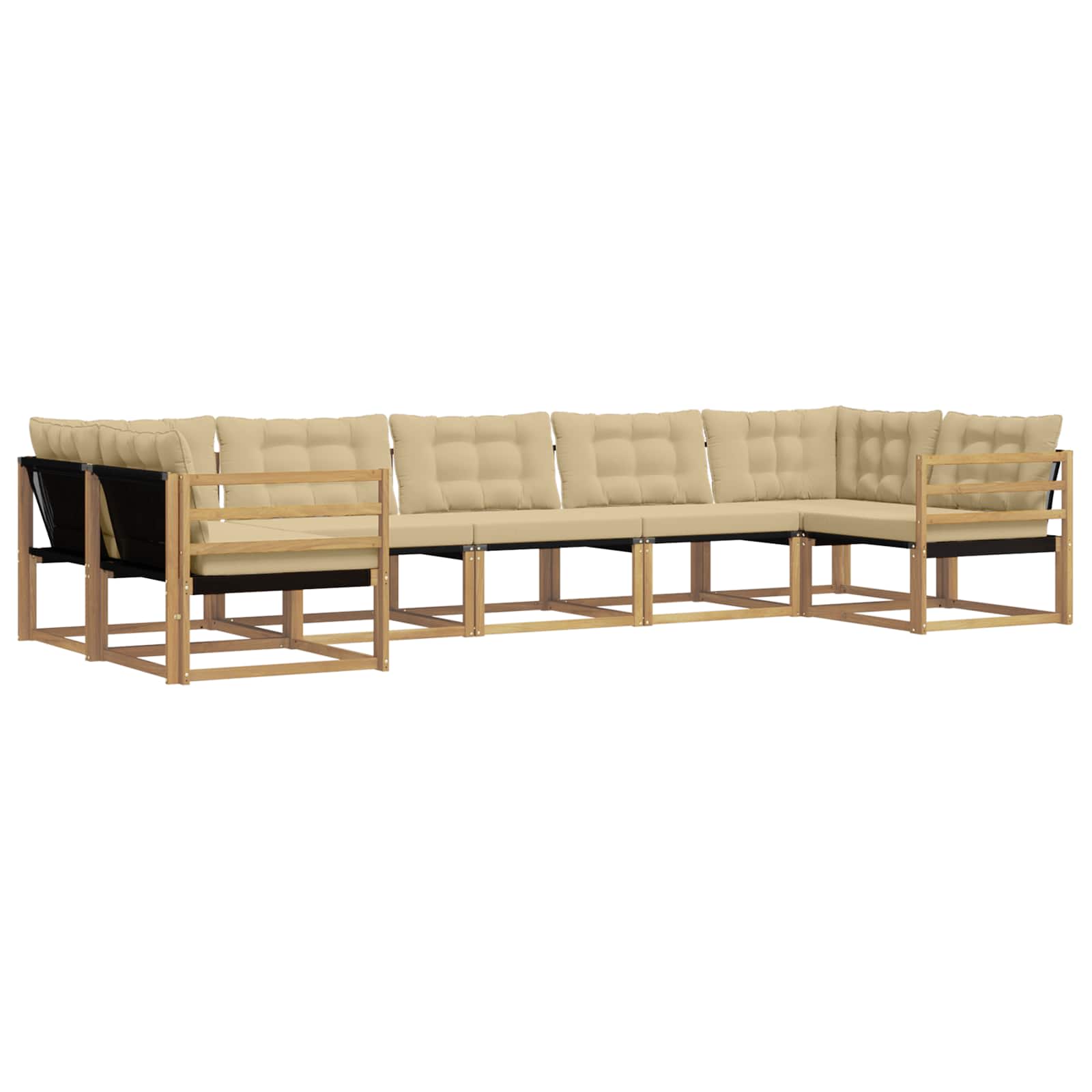 Ensemble de canapés d'extérieur 7 pcs Blanc et Beige - XIOS