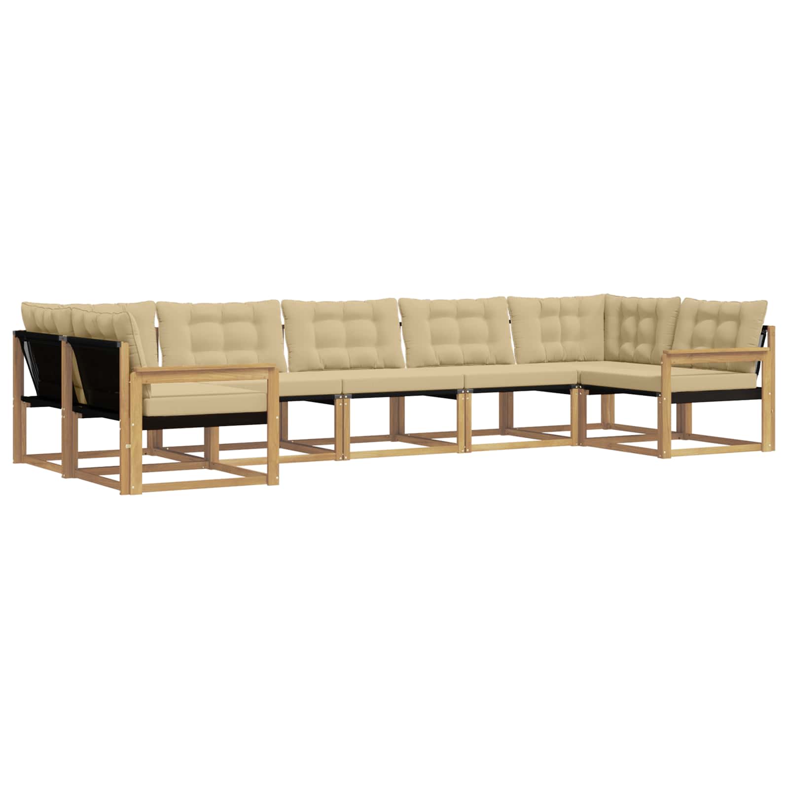 Ensemble de canapés d'extérieur 7 pcs Blanc et Beige - XIOS