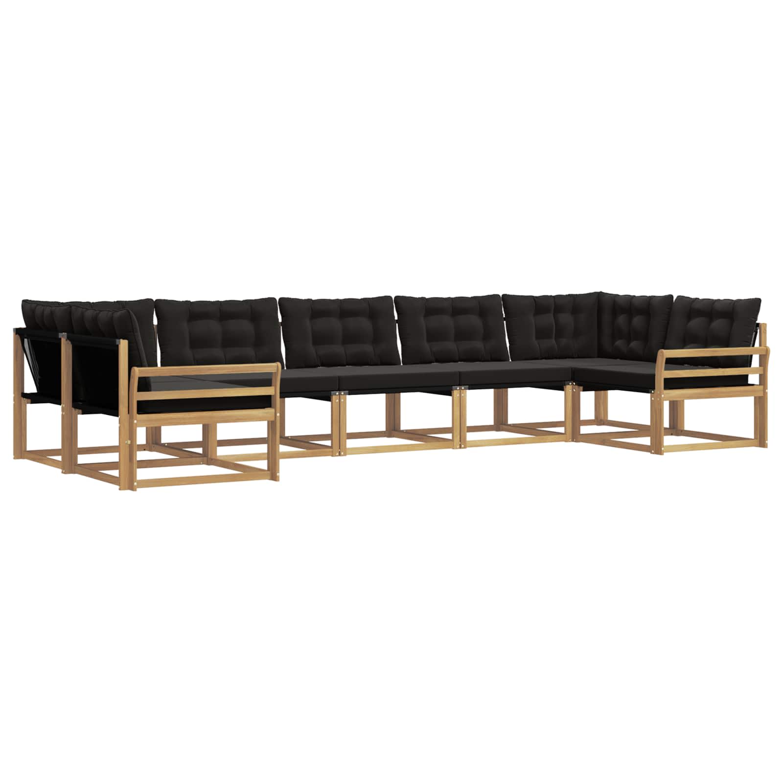Ensemble de canapés d'extérieur 7 pcs Blanc et noir - XIOS