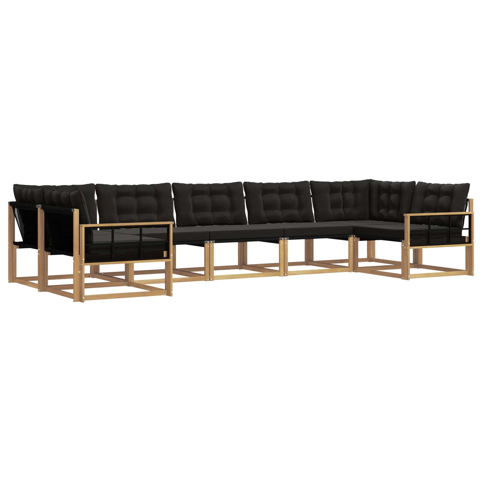 Ensemble de canapés d'extérieur 7 pcs Blanc et noir - XIOS