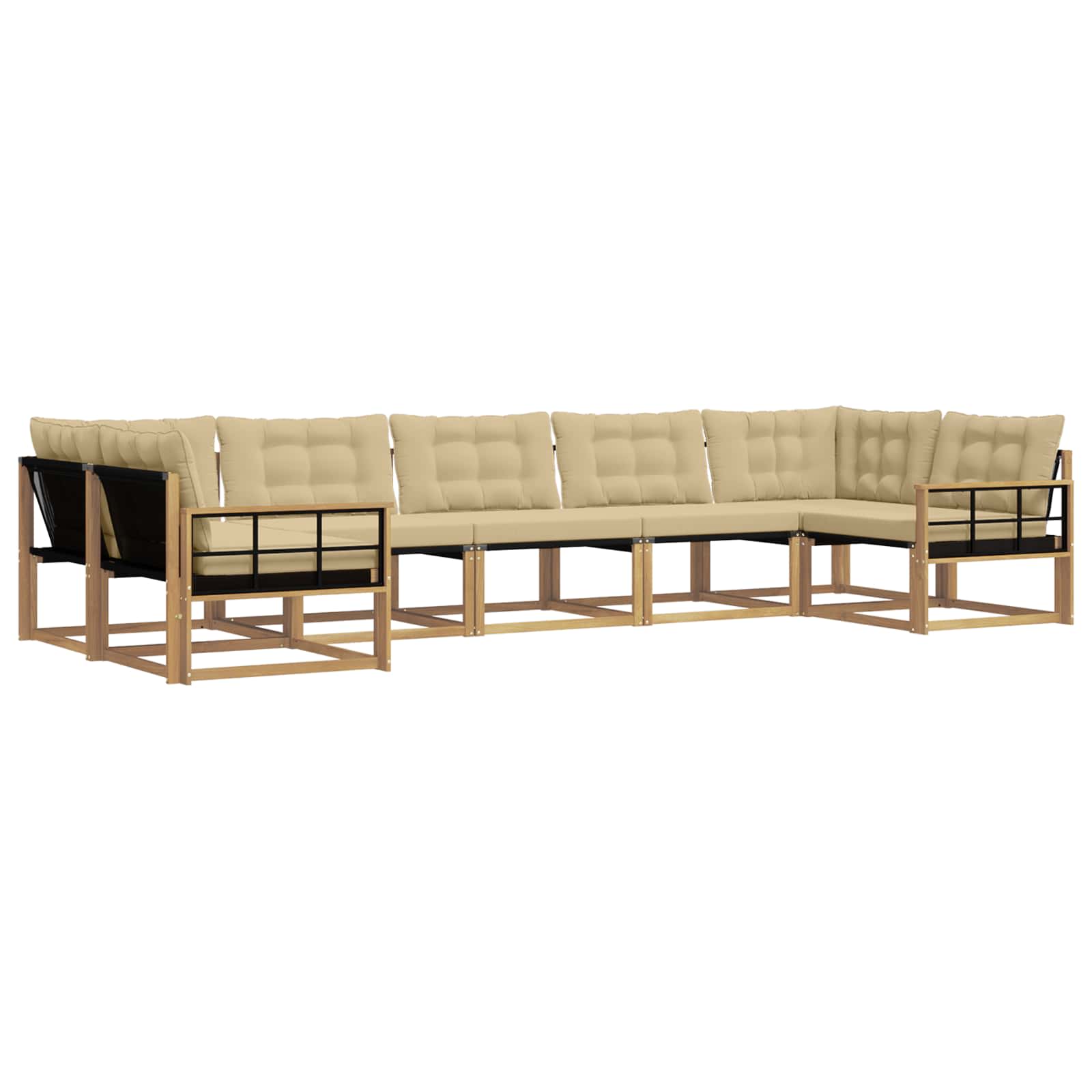 Ensemble de canapés d'extérieur 7 pcs Blanc et Beige - XIOS