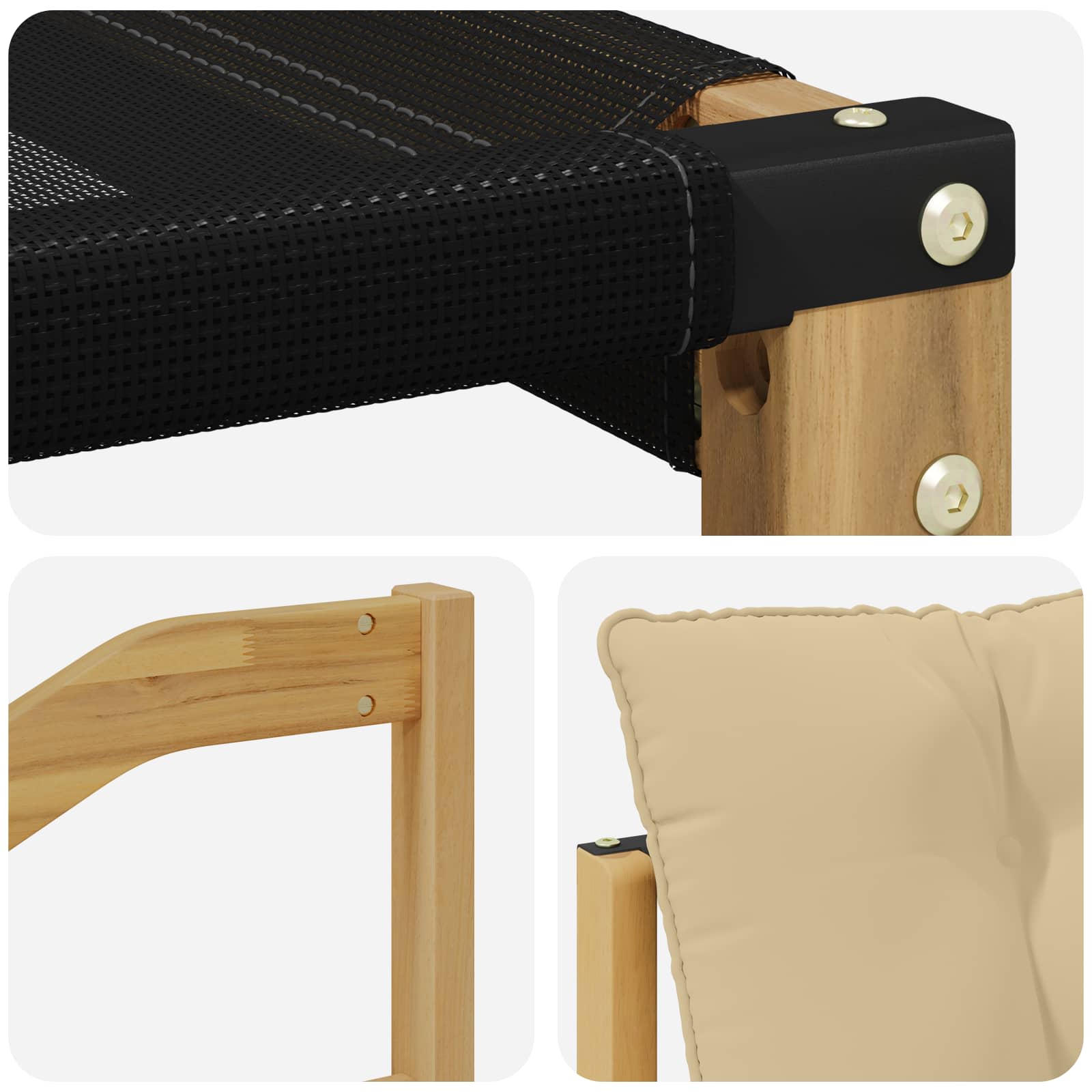 Ensemble de canapés d'extérieur 7 pcs Blanc et Beige - XIOS