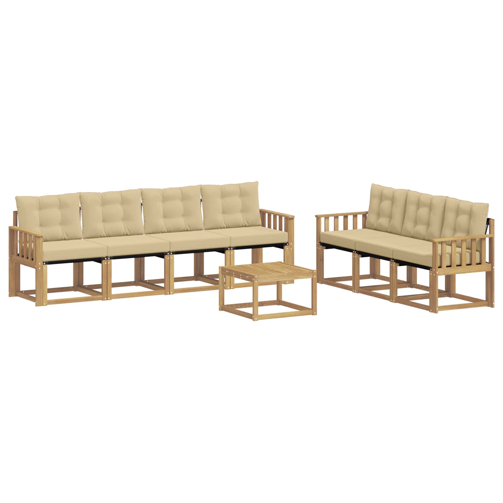 Ensemble de canapés d'extérieur 8 pcs Blanc et Beige - XIOS
