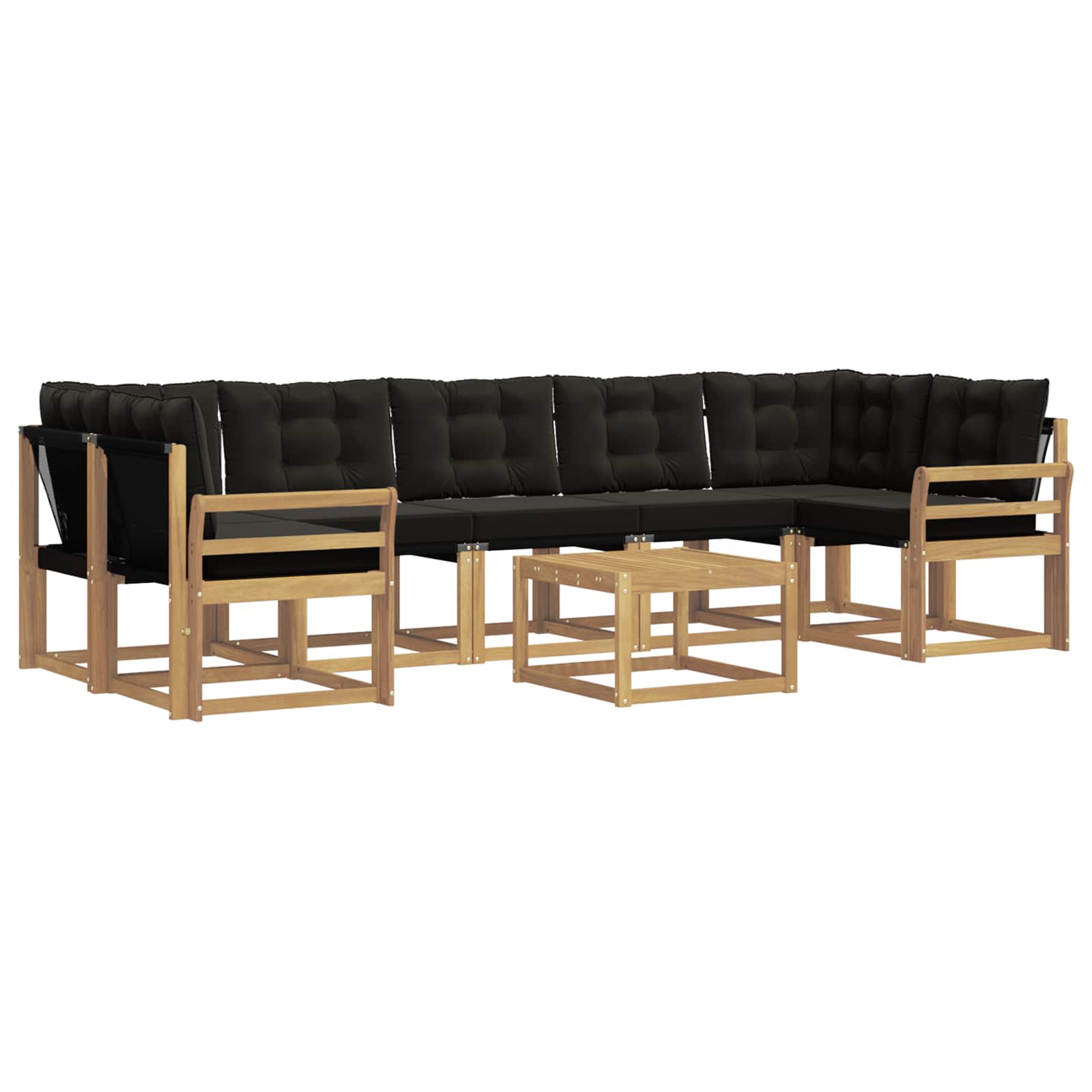 Ensemble de canapés d'extérieur 8 pcs Blanc et noir - XIOS