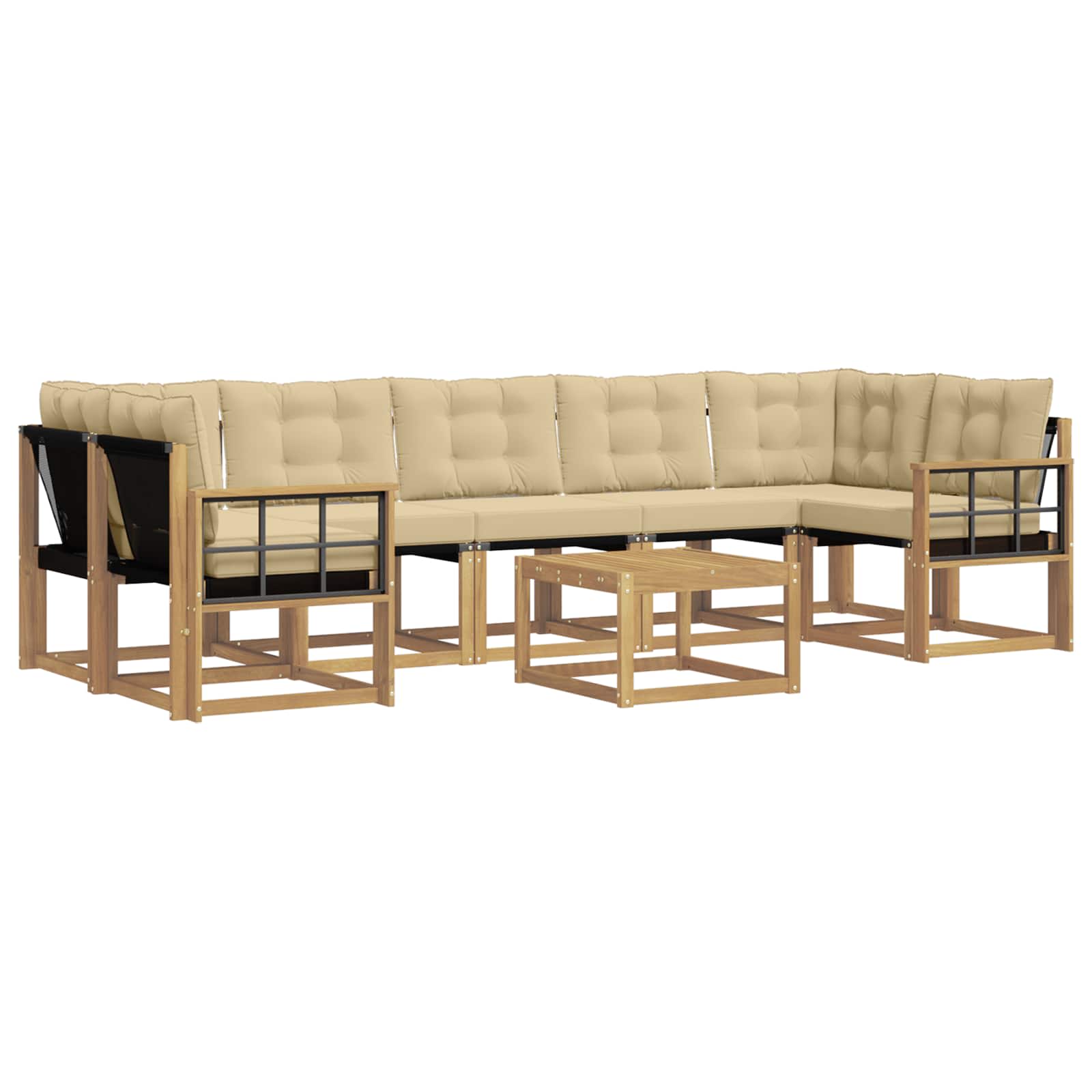 Ensemble de canapés d'extérieur 8 pcs Blanc et Beige - XIOS