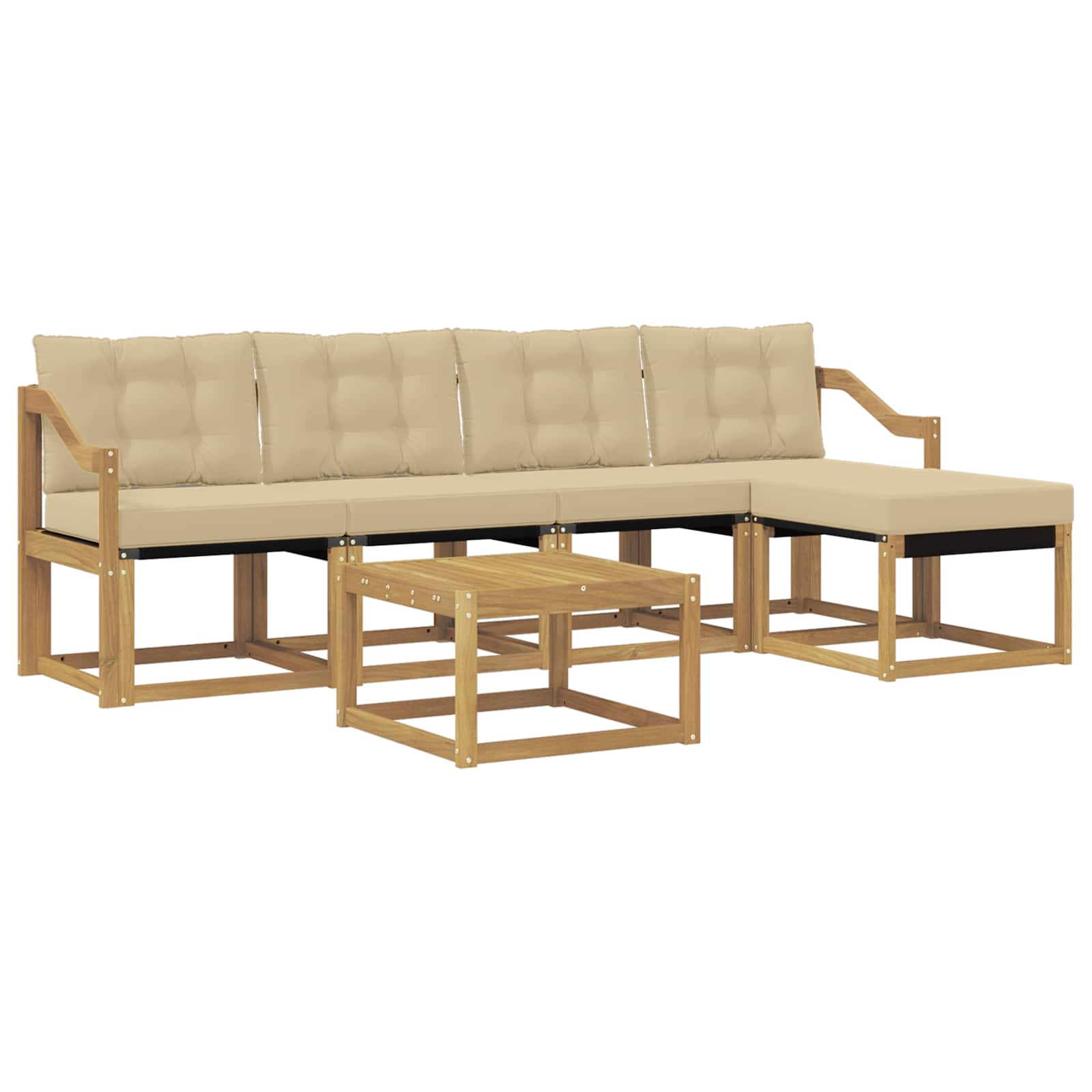 Ensemble de canapés d'extérieur 6 pcs Blanc et Beige - XIOS