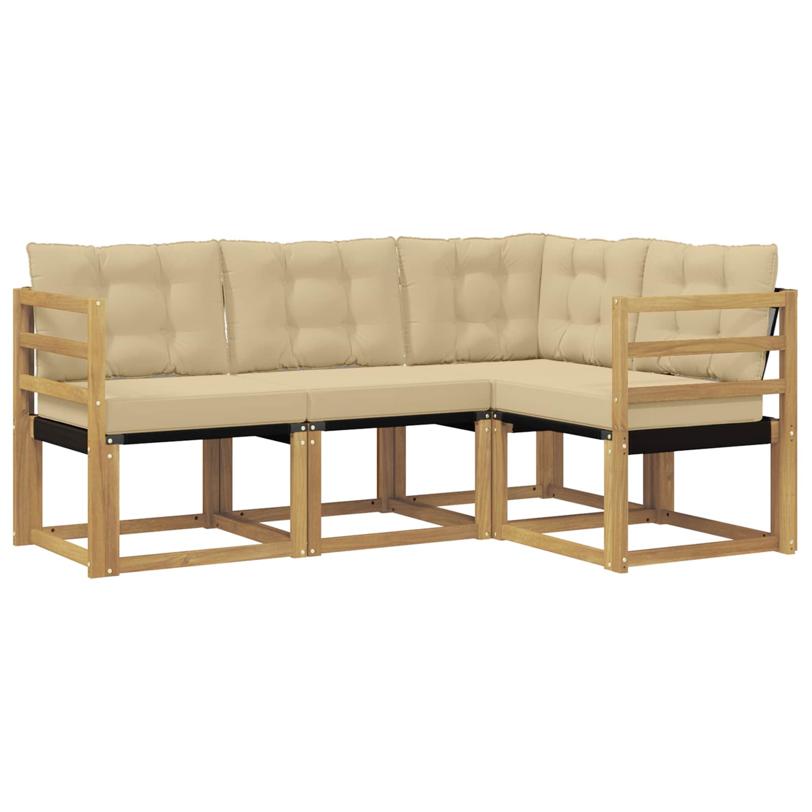 Ensemble de canapés d'extérieur 4 pcs Blanc et Beige - XIOS