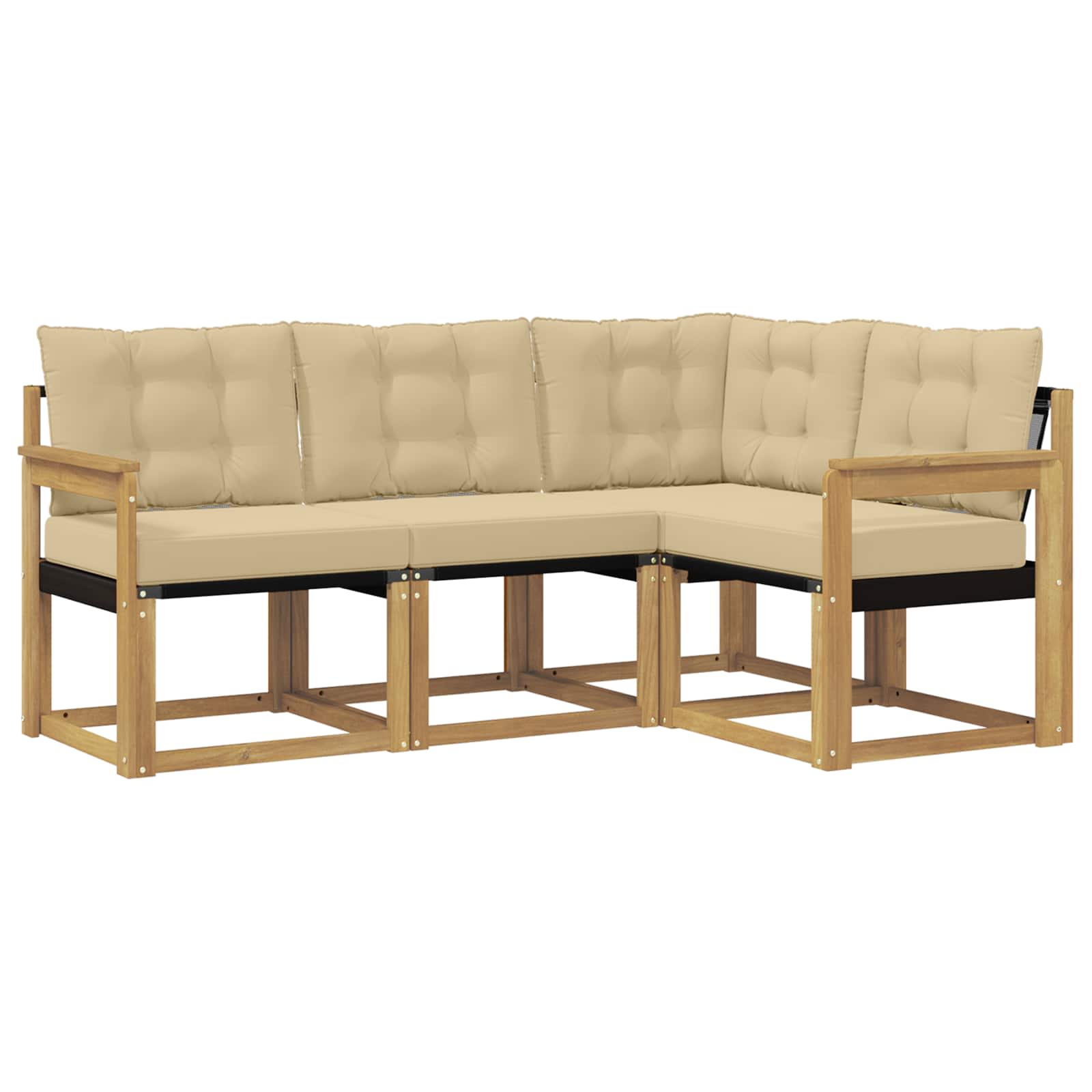 Ensemble de canapés d'extérieur 4 pcs Blanc et Beige - XIOS
