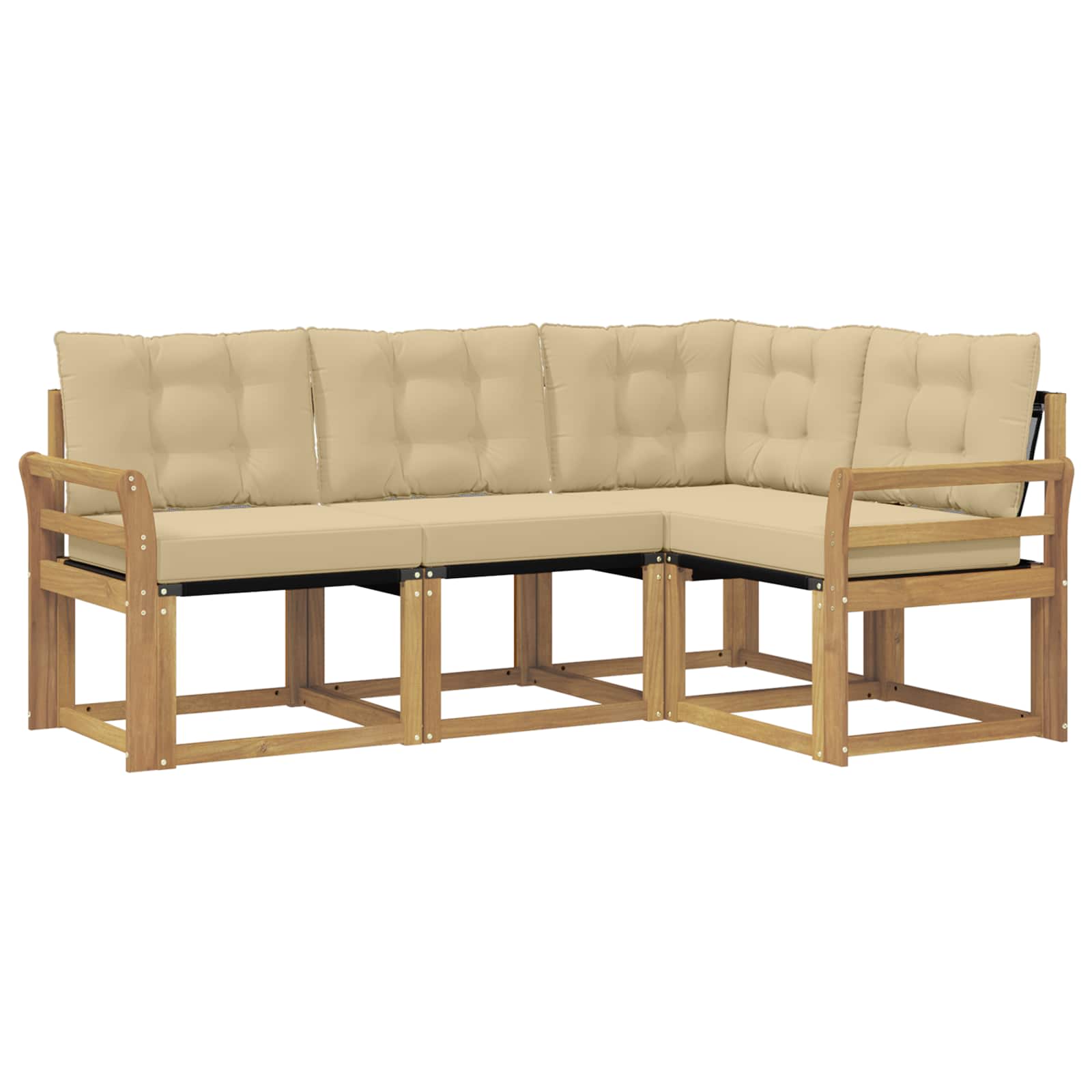 Ensemble de canapés d'extérieur 4 pcs Blanc et Beige - XIOS