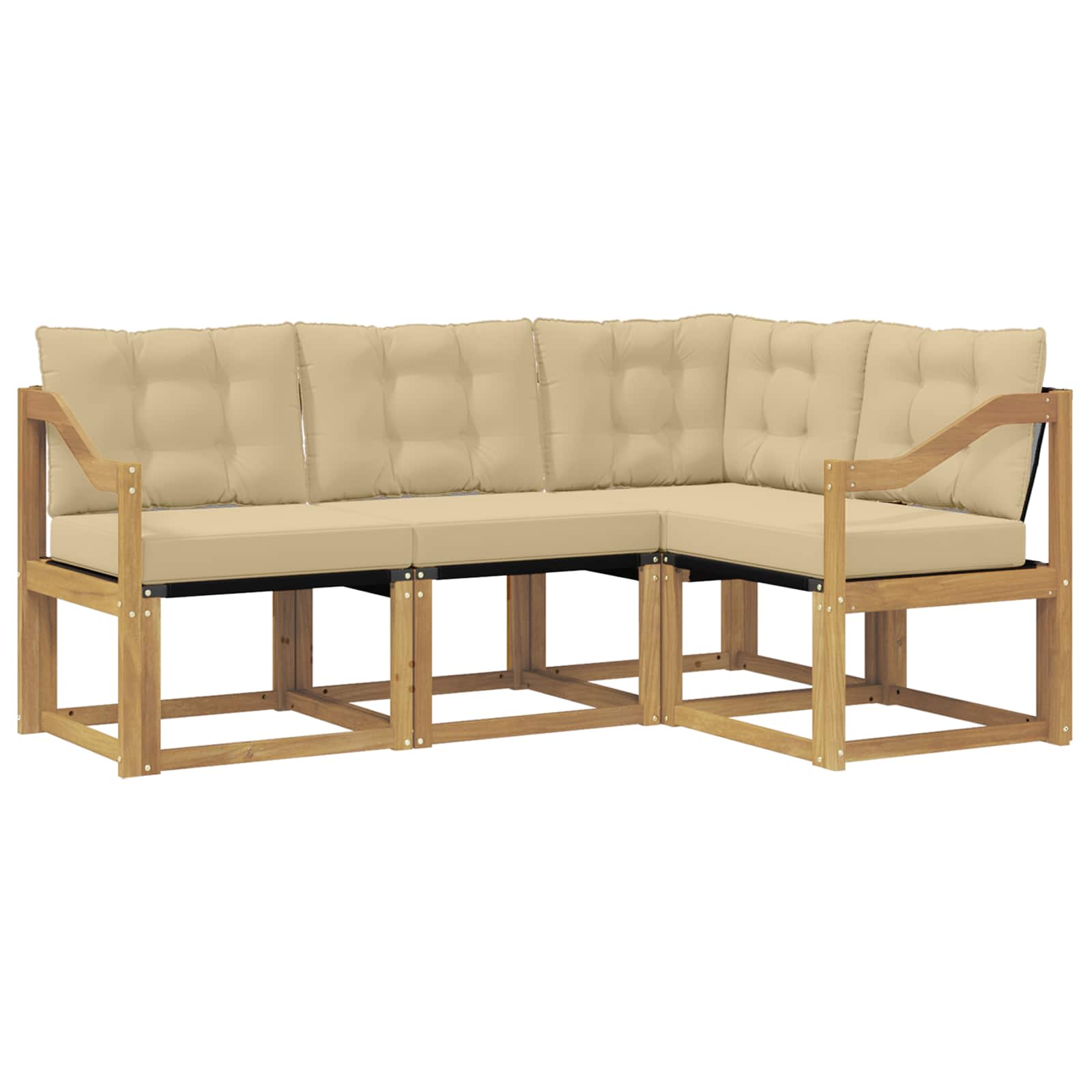 Ensemble de canapés d'extérieur 4 pcs Blanc et Beige - XIOS