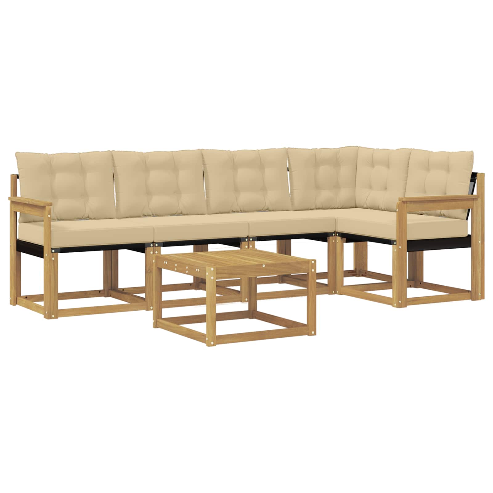 Ensemble de canapés d'extérieur 6 pcs Blanc et Beige - XIOS