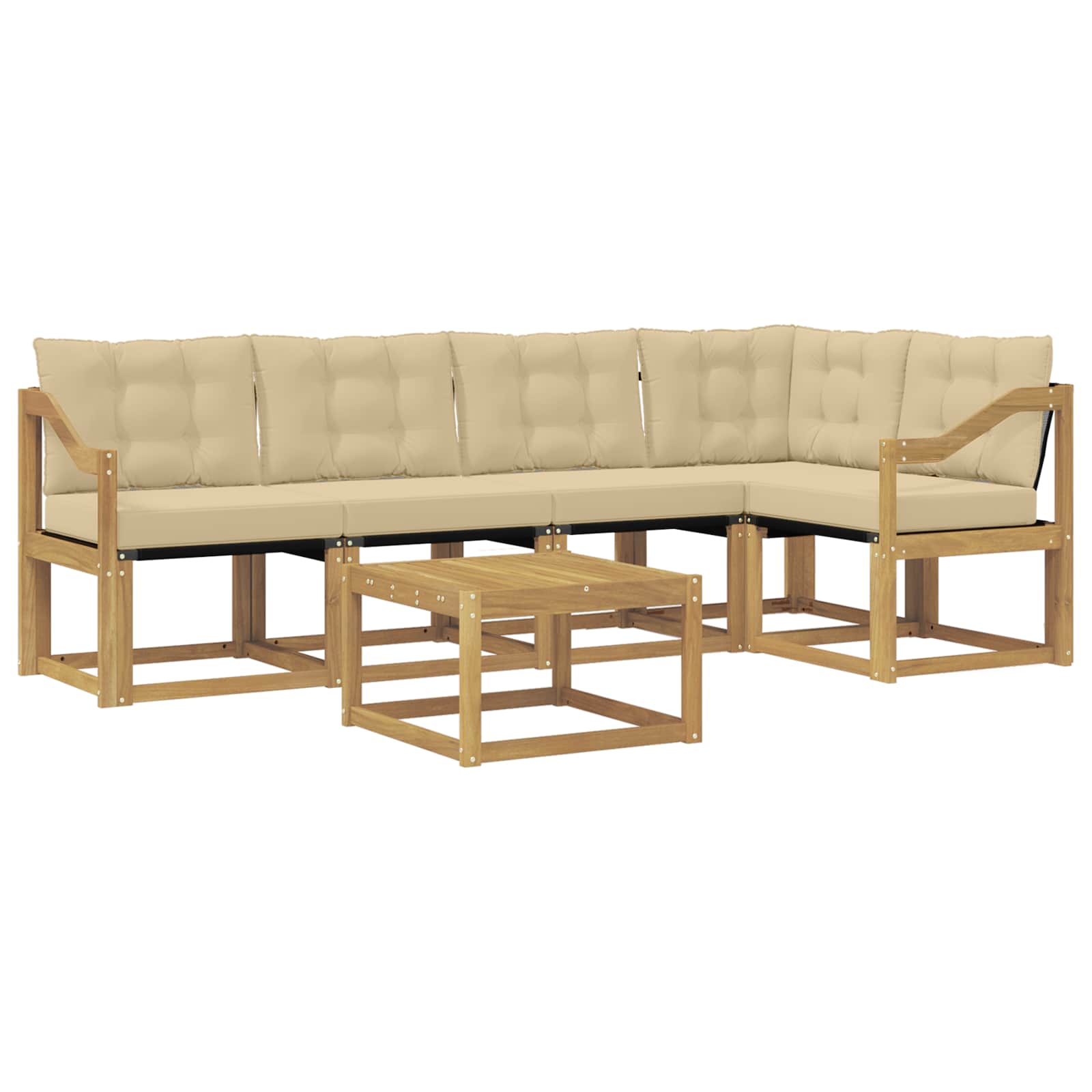 Ensemble de canapés d'extérieur 6 pcs Blanc et Beige - XIOS