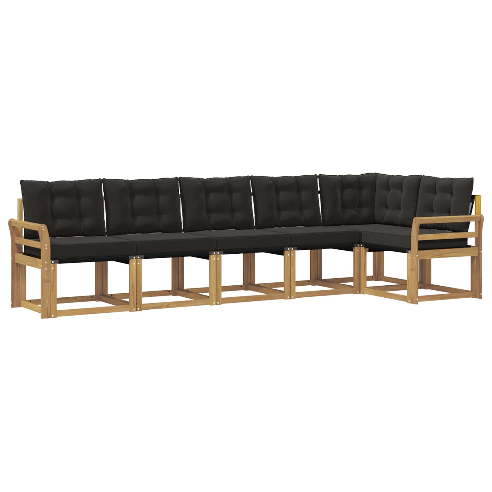 Ensemble de canapés d'extérieur 6 pcs Blanc et noir - XIOS