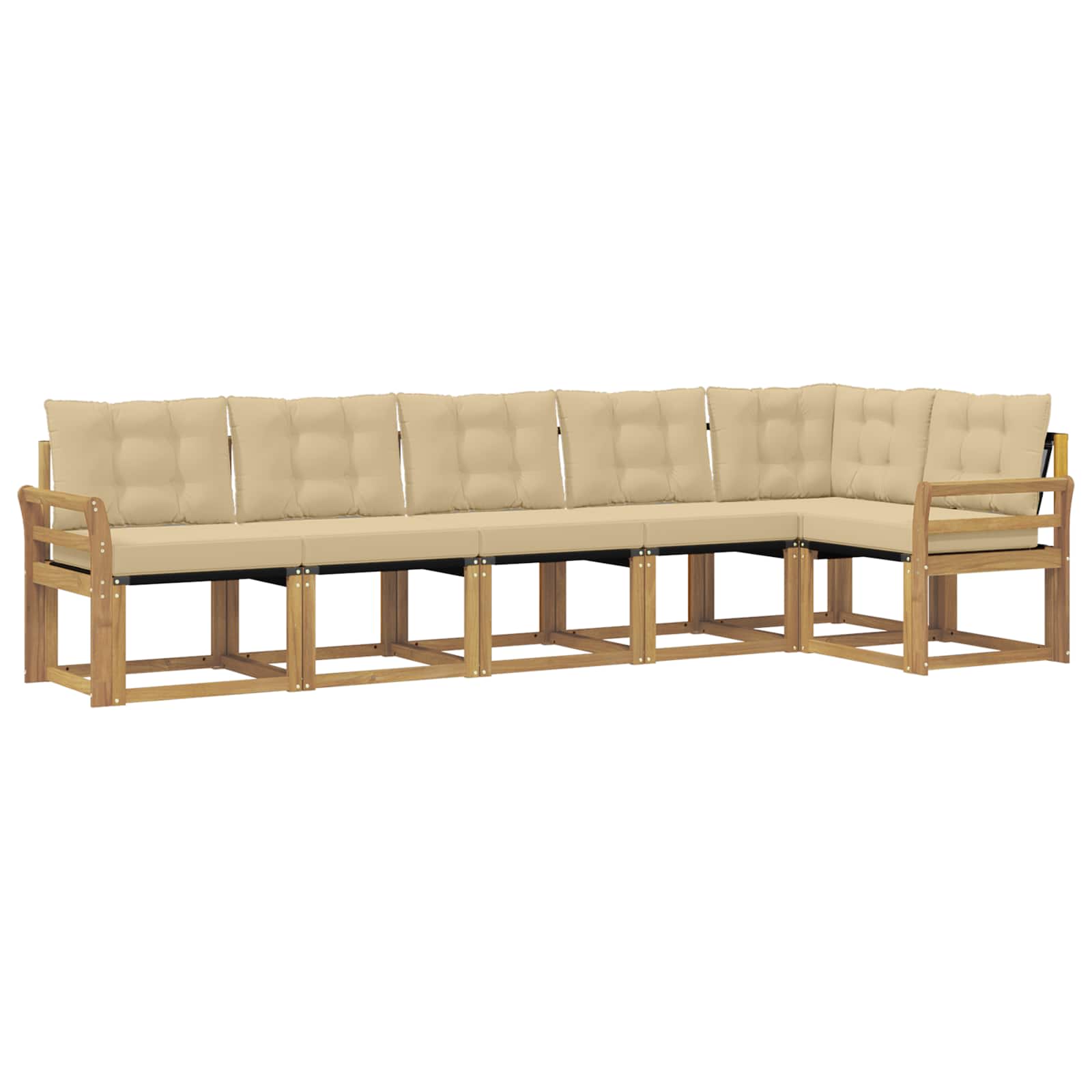 Ensemble de canapés d'extérieur 6 pcs Blanc et Beige - XIOS