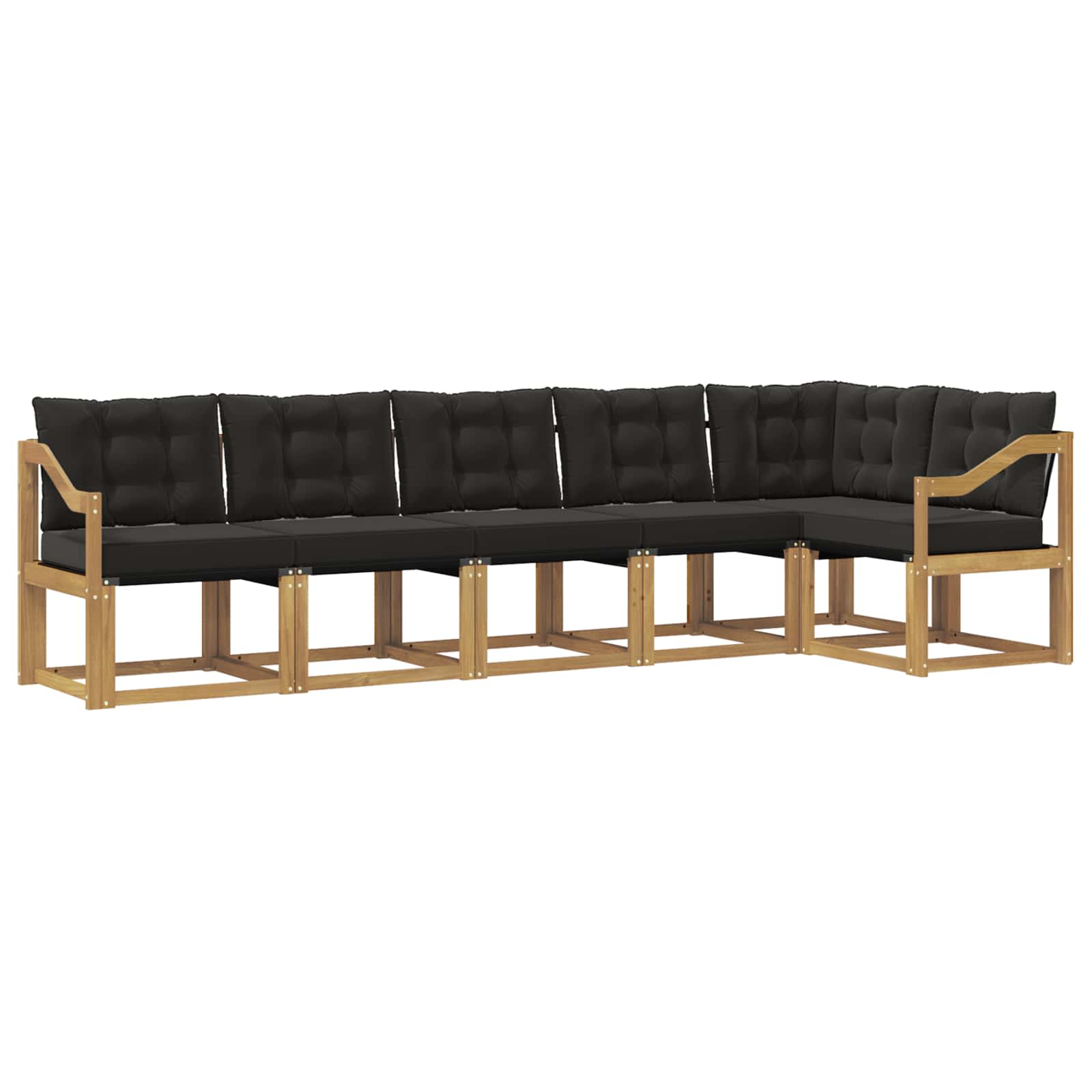 Ensemble de canapés d'extérieur 6 pcs Blanc et noir - XIOS