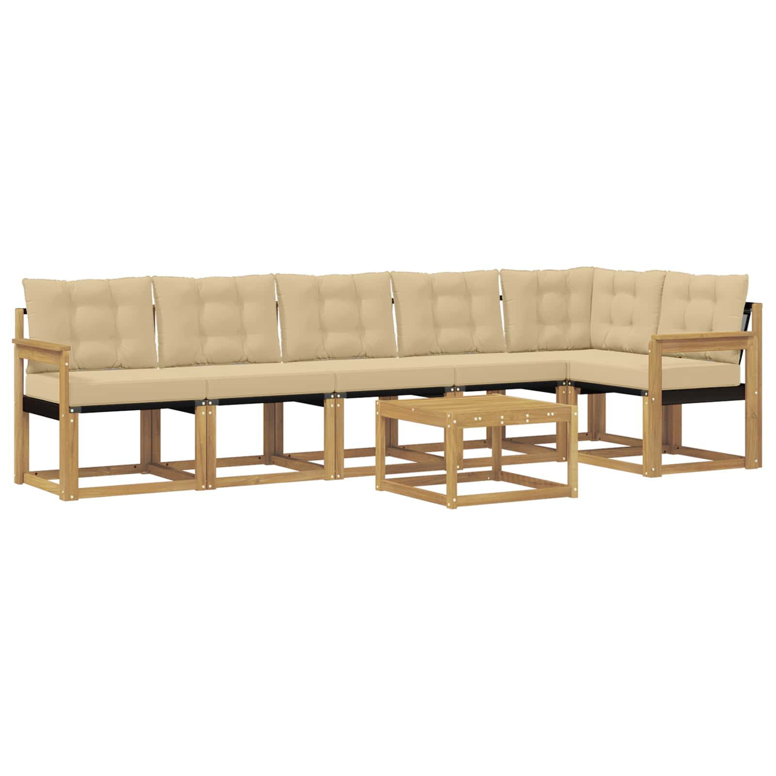 Ensemble de canapés d'extérieur 7 pcs Blanc et Beige - XIOS