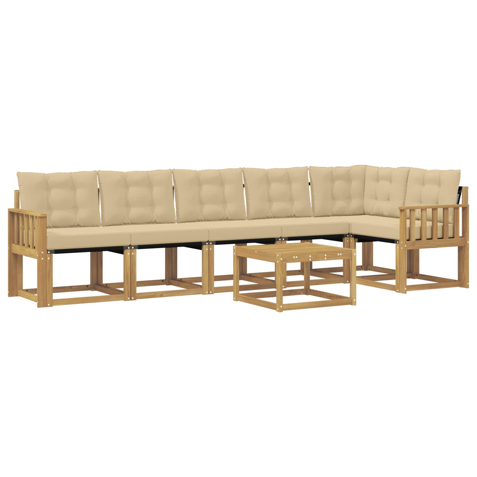 Ensemble de canapés d'extérieur 7 pcs Blanc et Beige - XIOS