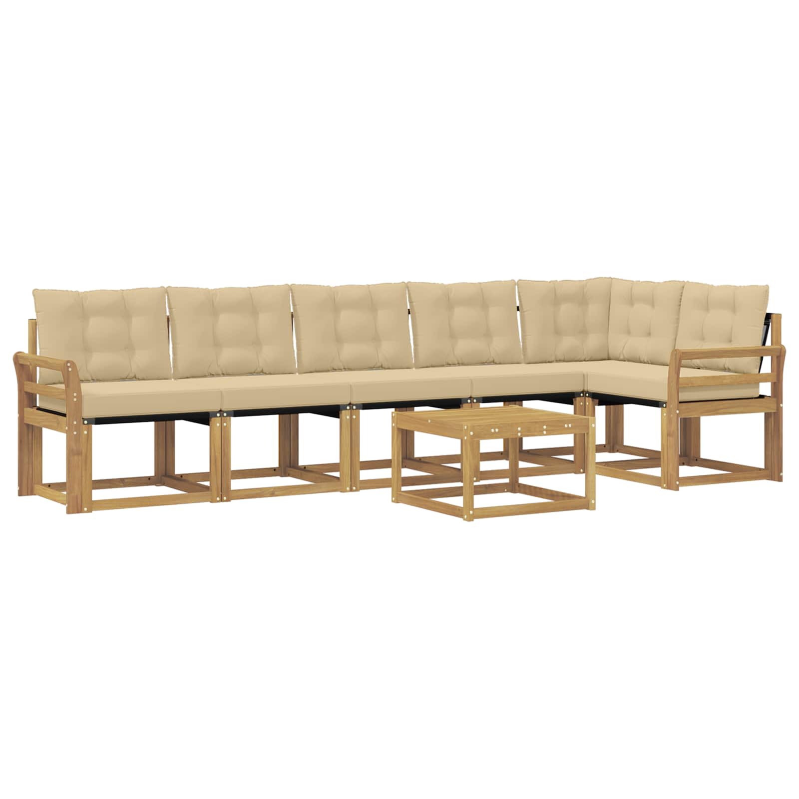 Ensemble de canapés d'extérieur 7 pcs Blanc et Beige - XIOS