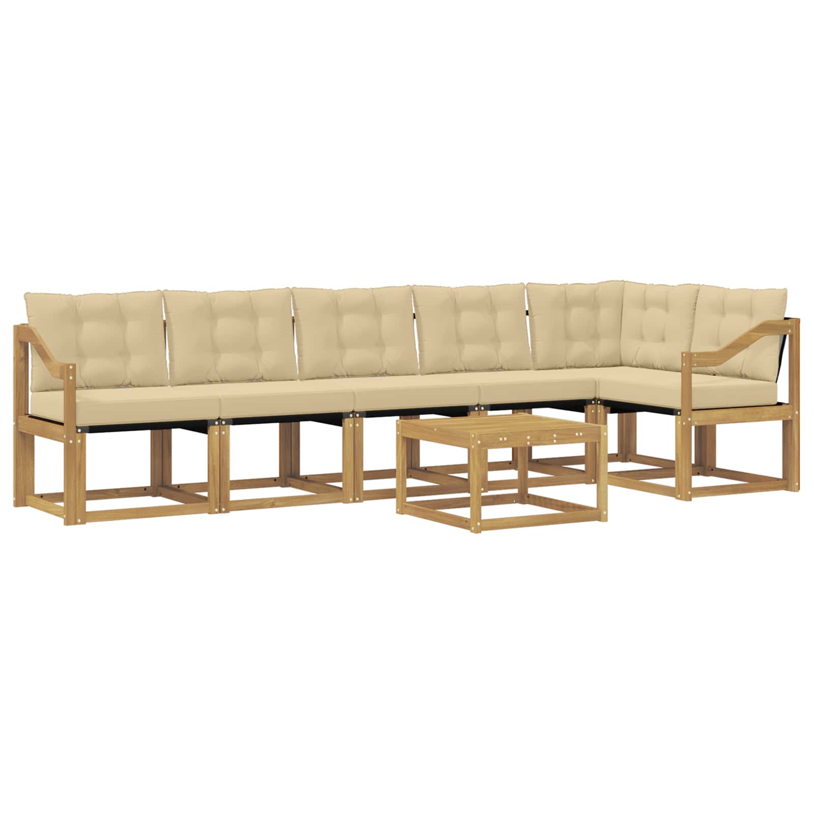 Ensemble de canapés d'extérieur 7 pcs Blanc et Beige - XIOS