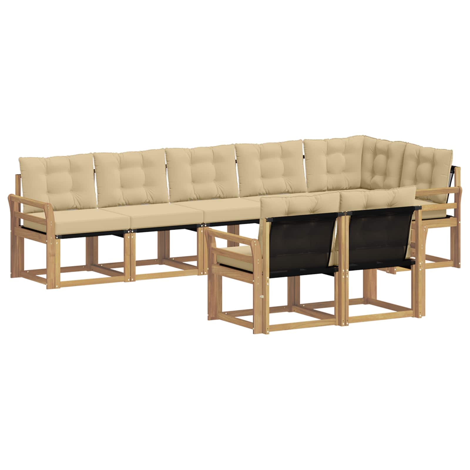 Ensemble de canapés d'extérieur 8 pcs Blanc et Beige - XIOS
