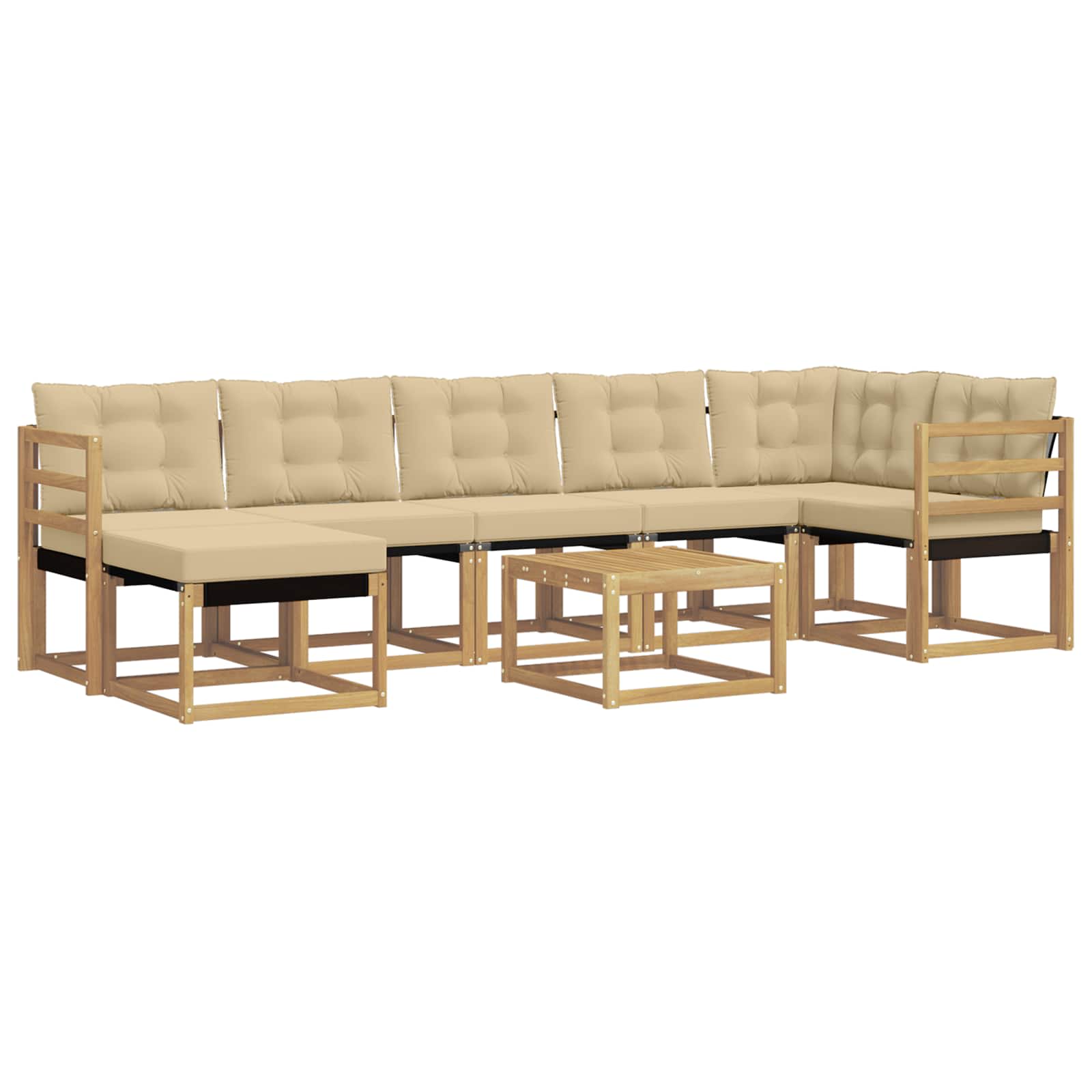 Ensemble de canapés d'extérieur 8 pcs Blanc et Beige - XIOS