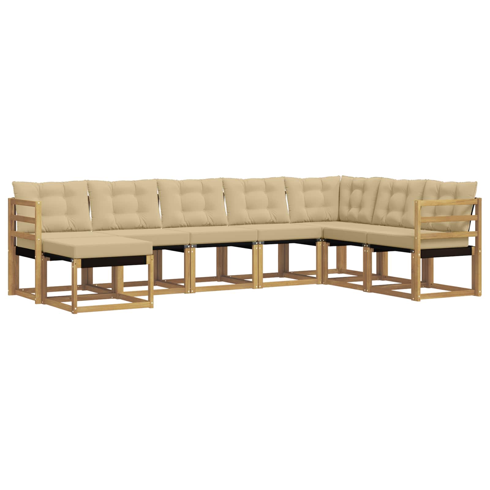Ensemble de canapés d'extérieur 8 pcs Blanc et Beige - XIOS