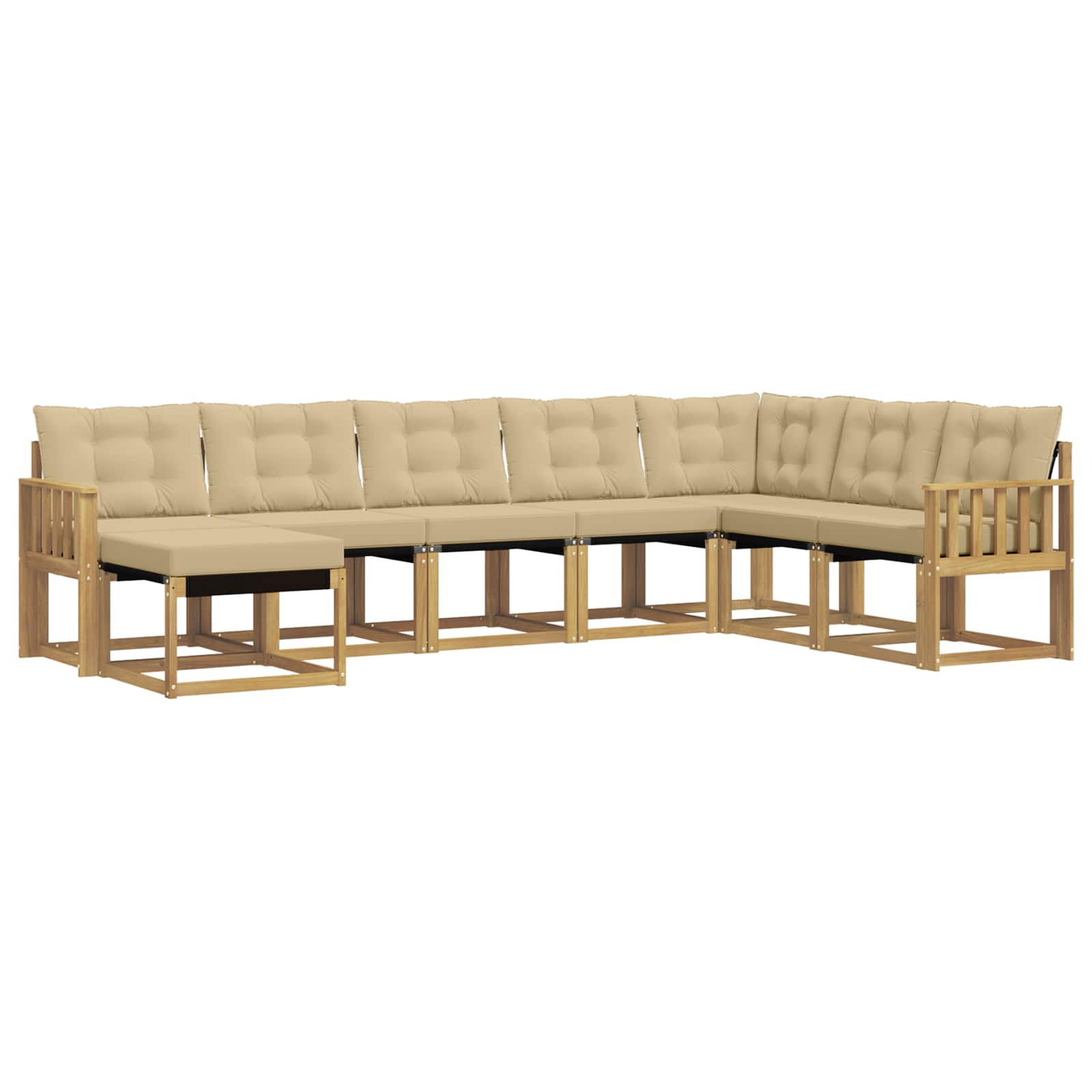 Ensemble de canapés d'extérieur 8 pcs Blanc et Beige - XIOS