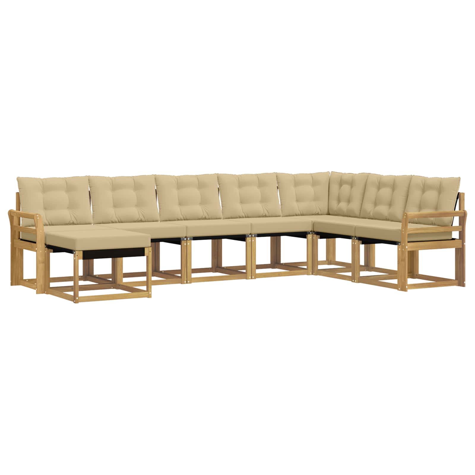 Ensemble de canapés d'extérieur 8 pcs Blanc et Beige - XIOS