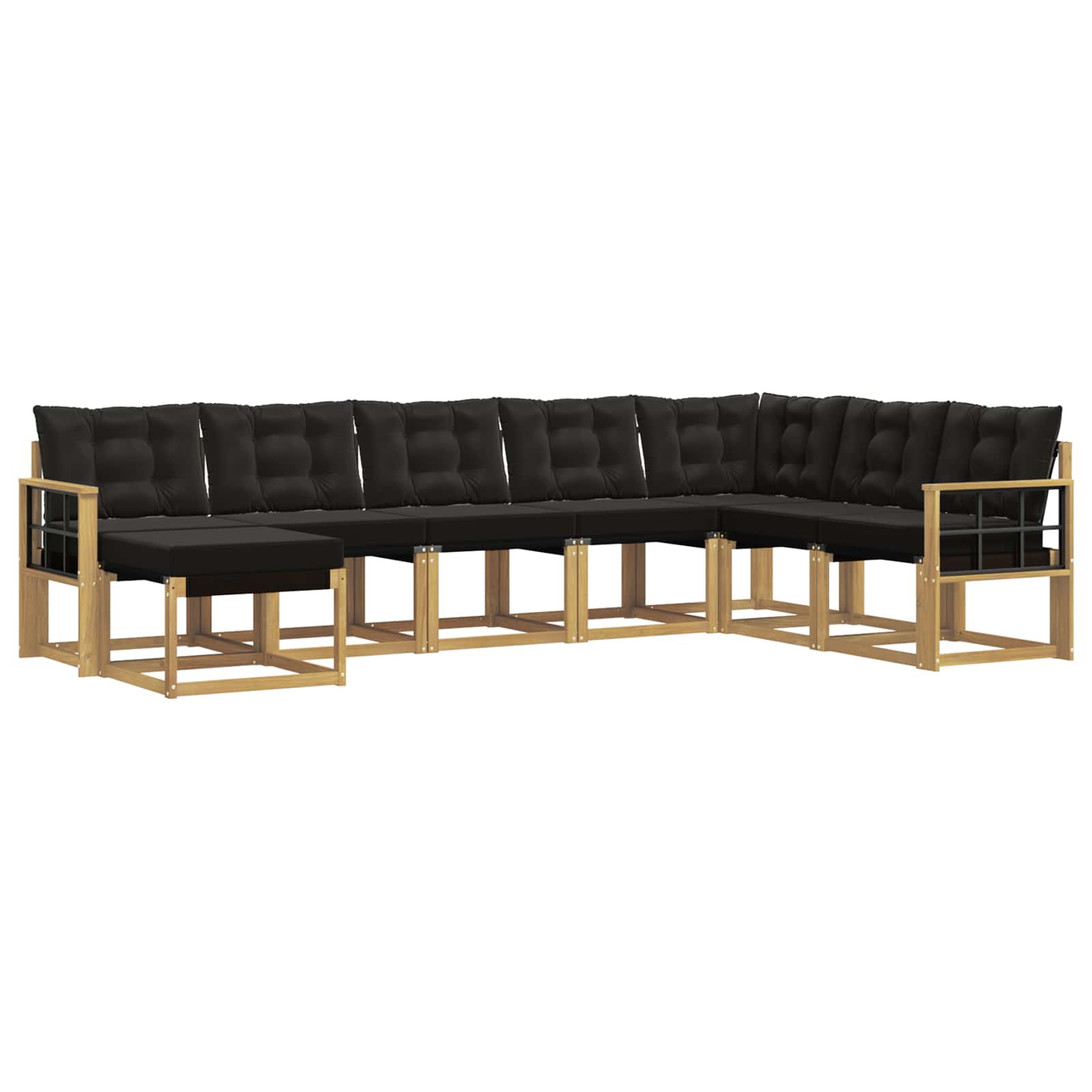 Ensemble de canapés d'extérieur 8 pcs Blanc et noir - XIOS