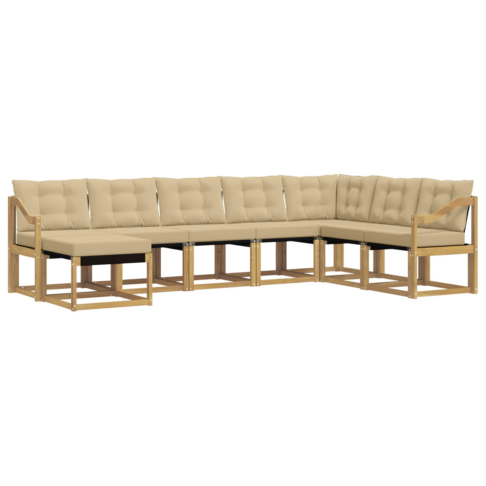 Ensemble de canapés d'extérieur 8 pcs Blanc et Beige - XIOS