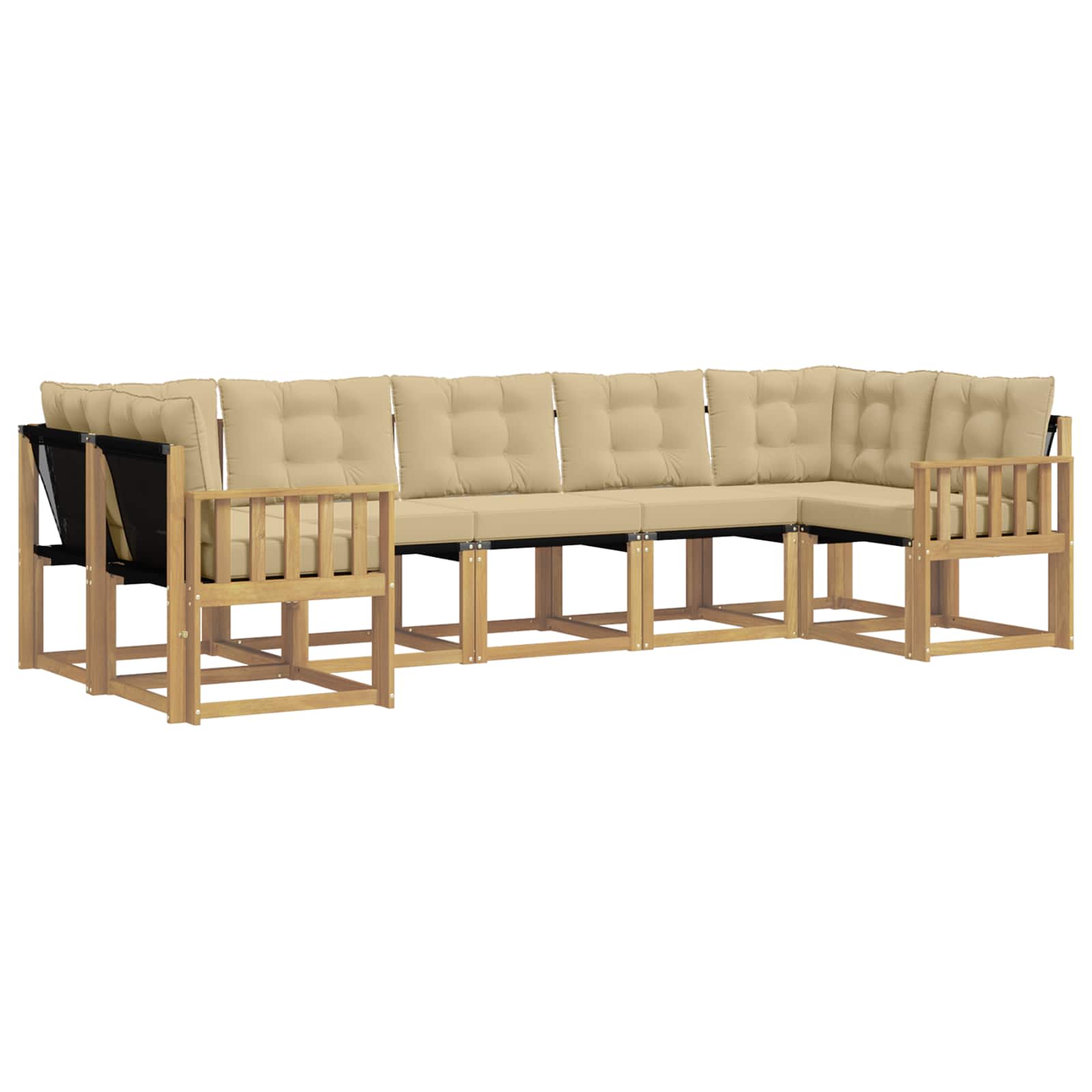 Ensemble de canapés d'extérieur 7 pcs Blanc et Beige - XIOS