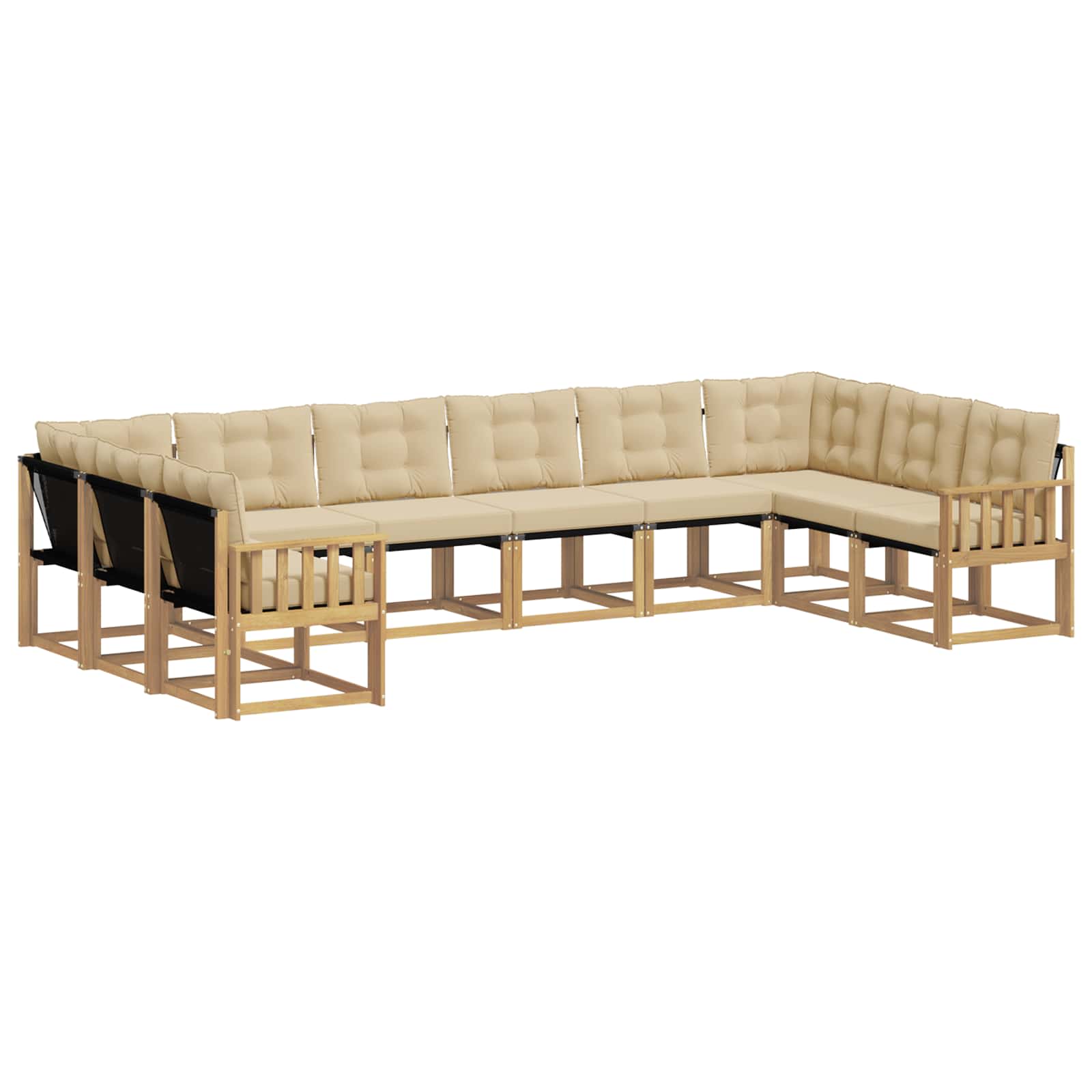 Ensemble de canapés d'extérieur 10 pcs Blanc et Beige - XIOS