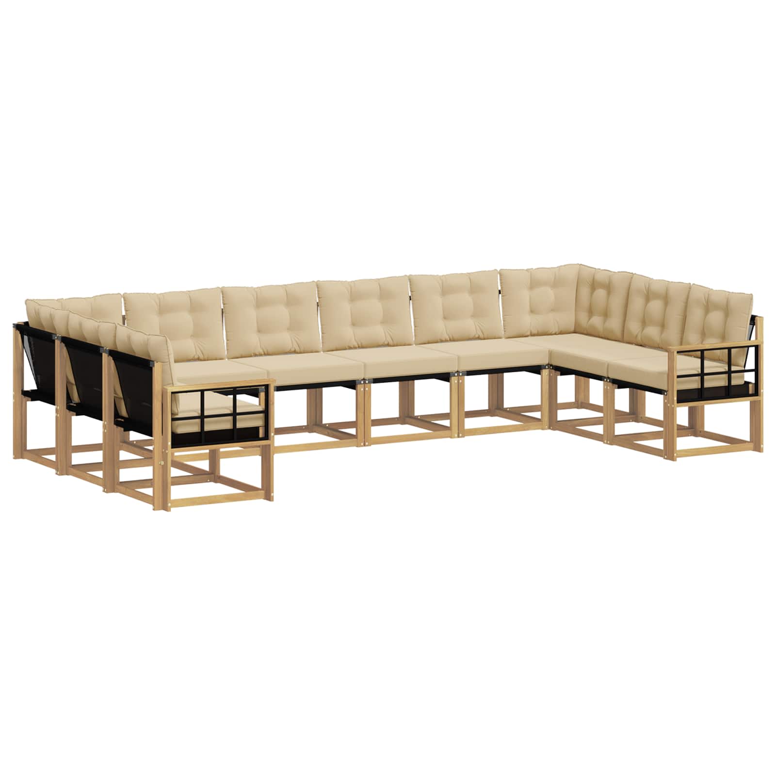 Ensemble de canapés d'extérieur 10 pcs Blanc et Beige - XIOS