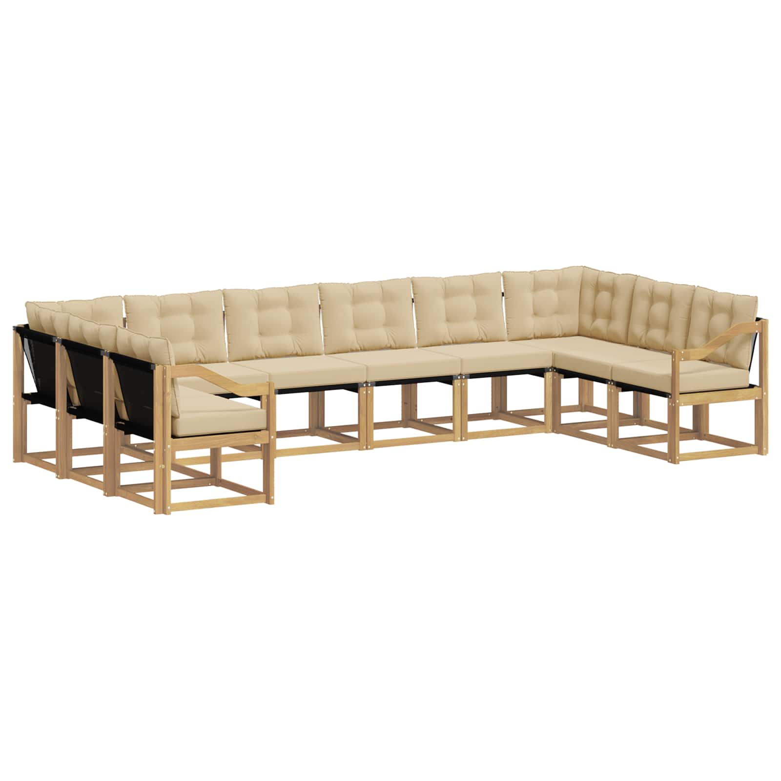 Ensemble de canapés d'extérieur 10 pcs Blanc et Beige - XIOS