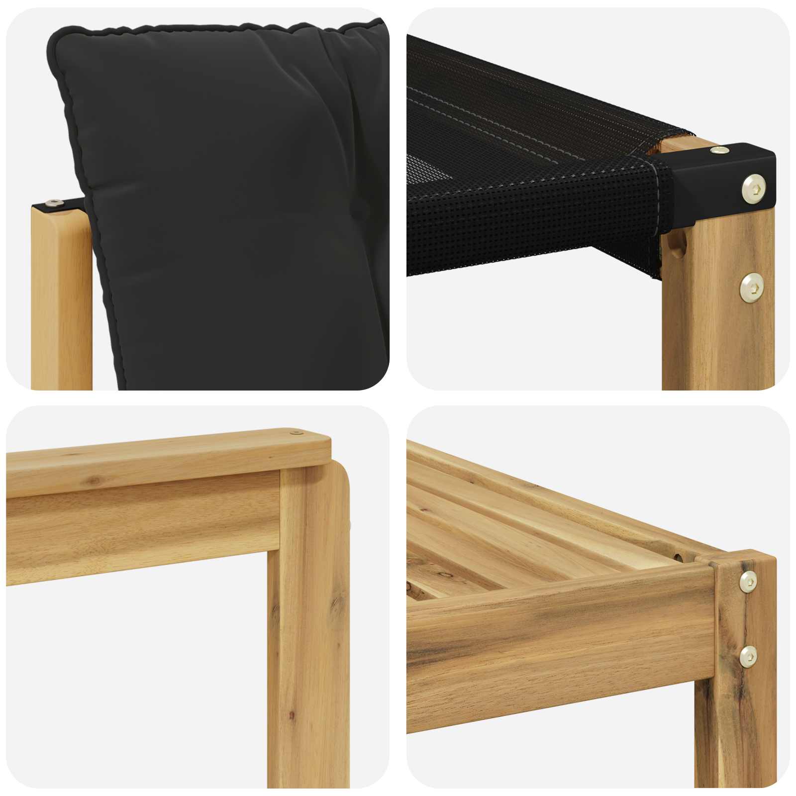 Ensemble de canapés d'extérieur 11 pcs Blanc et noir - XIOS