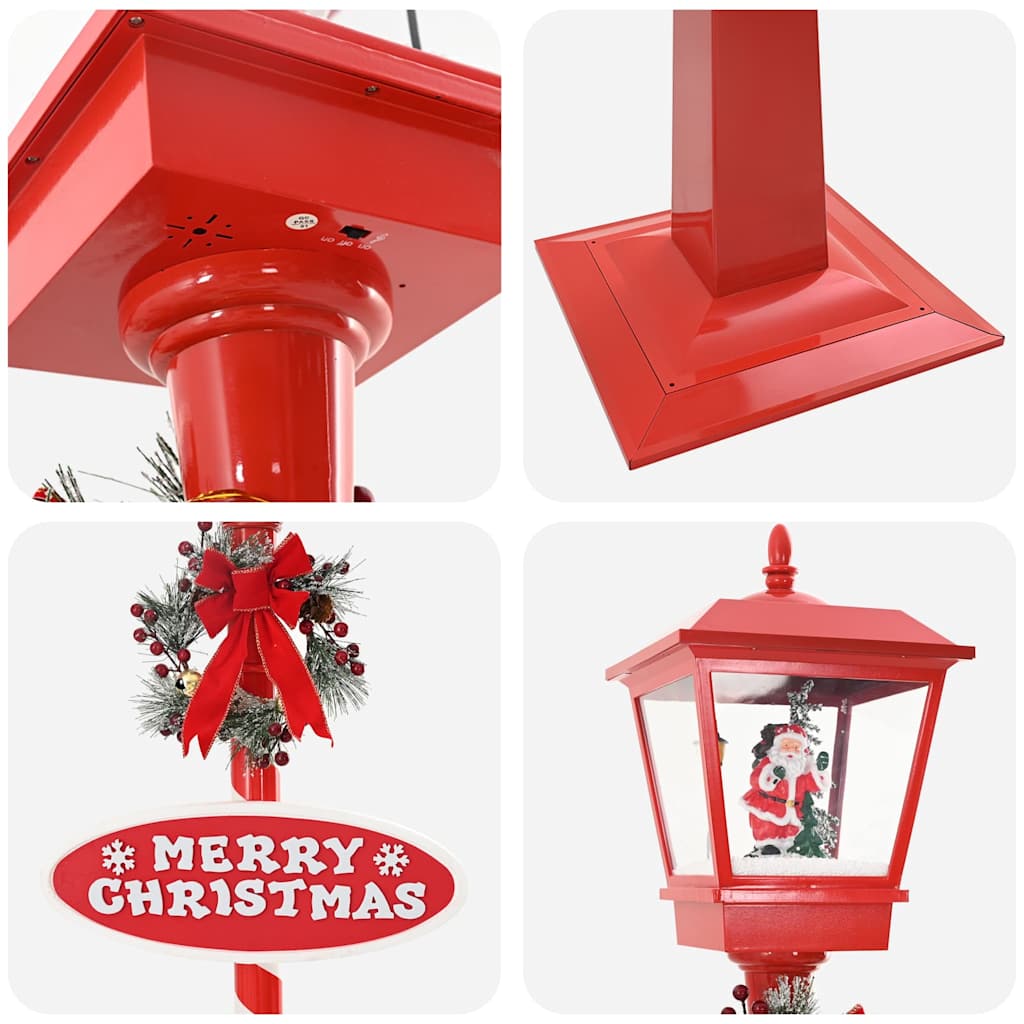 Lampe de rue de Noël avec lanterne Rouge 40,5x40,5x180cm - XIOS
