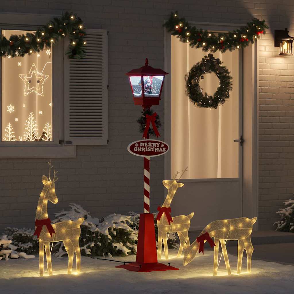 Lampe de rue de Noël avec lanterne Rouge 40,5x40,5x180cm - XIOS